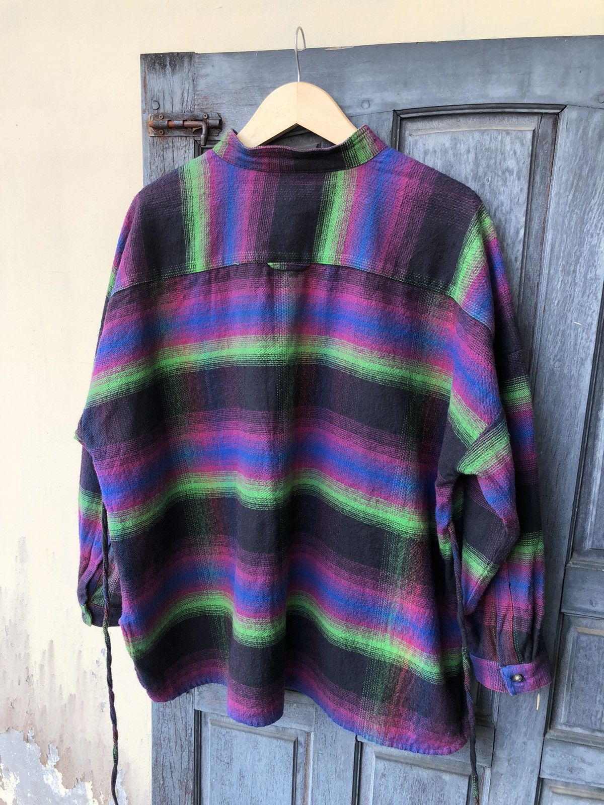 Japanese Brand Kastane Trippy Psychedelic Loose Oversize Flannel Size US XXL / EU 58 / 5 - 12 Thumbnail