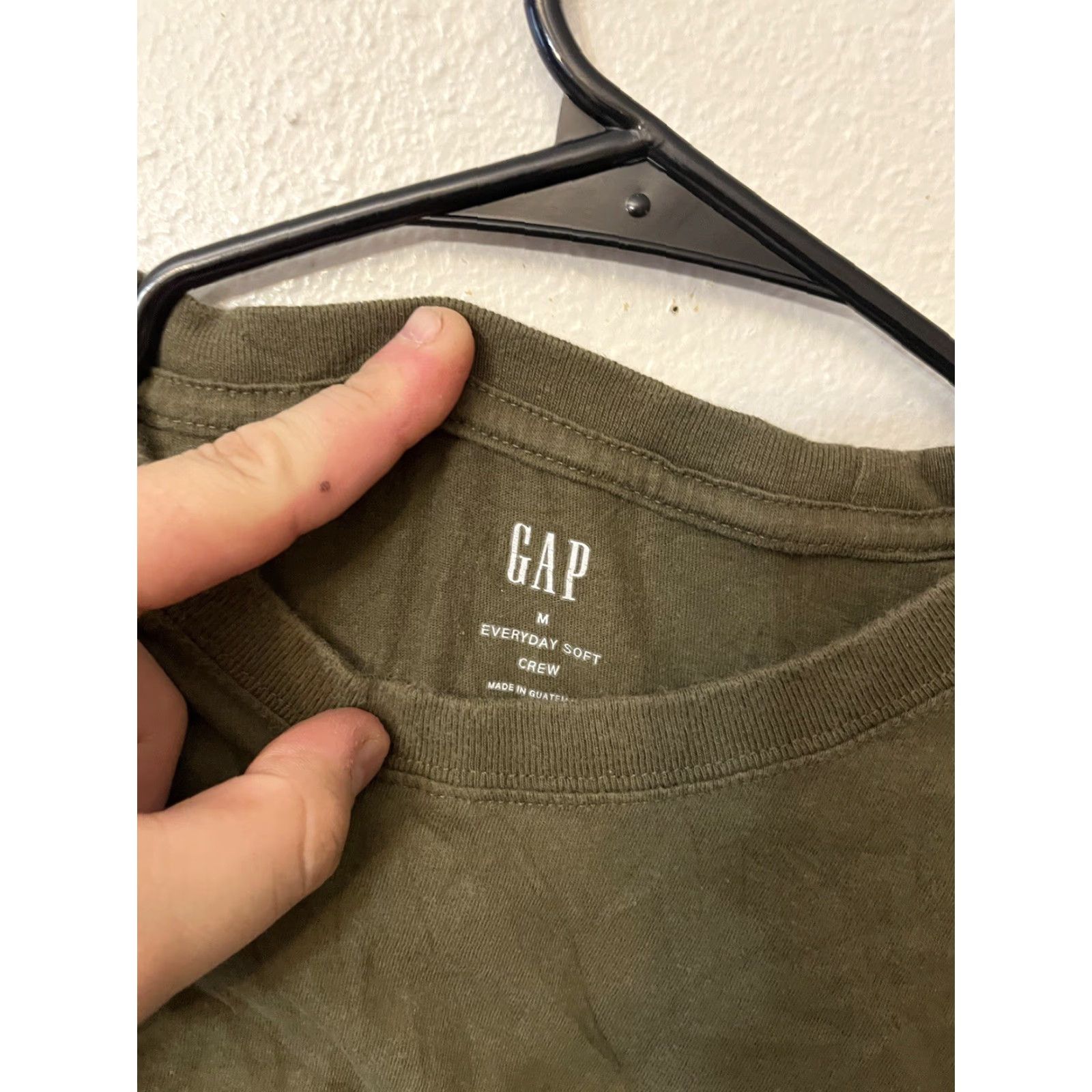 Gap Gap Everyday Crew Neck T-Shirt Men Adult Medium Green Solid Short Sleeve Cotton T-Shirt Mens Regular Fit 90s? Size US M / EU 48-50 / 2 - 2 Thumbnail