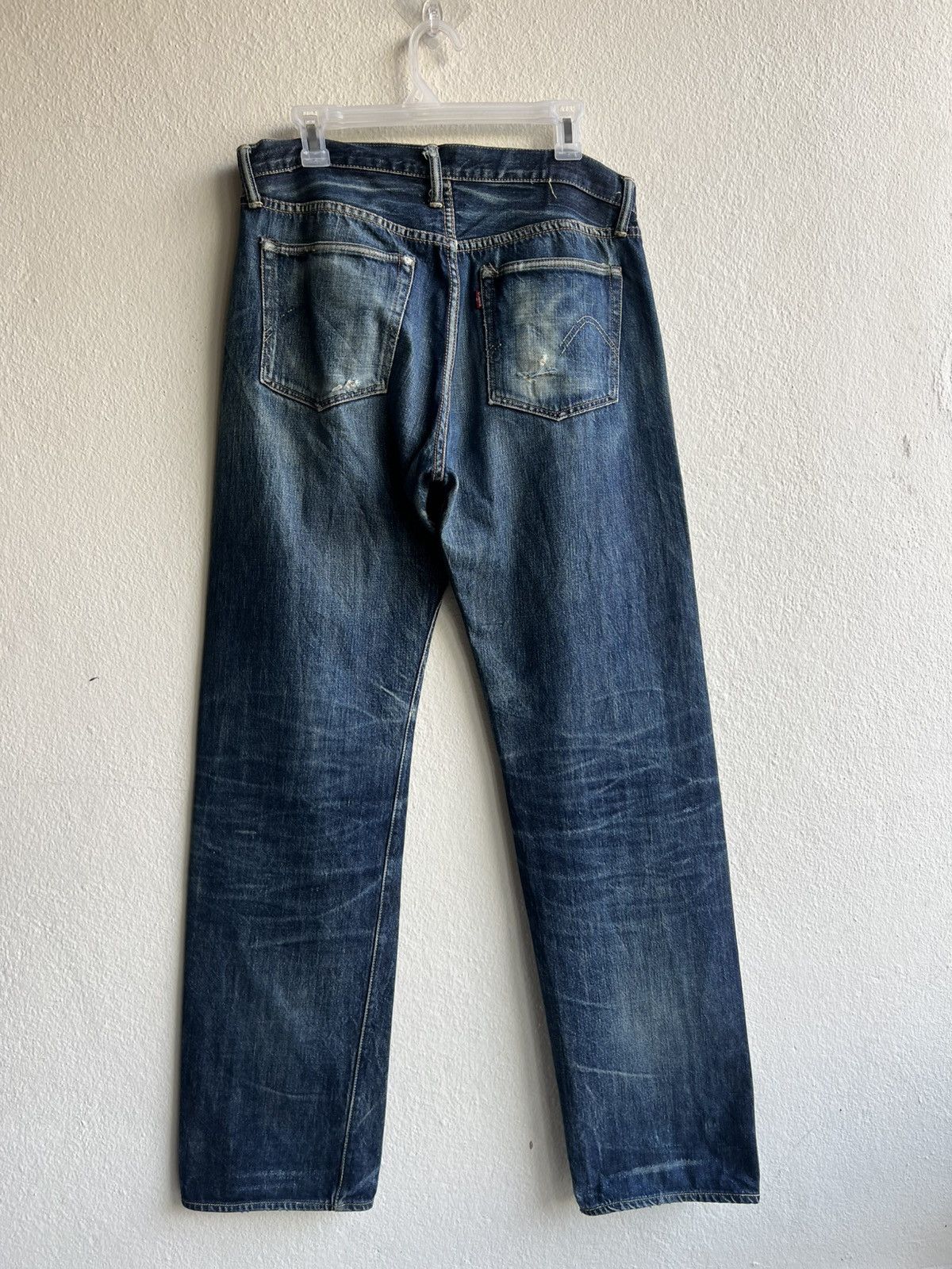 Denime Vintage GLEEM Clothing Japan Dirty Mud Denim Selvedge Jeans Size US 33 - 23 Thumbnail