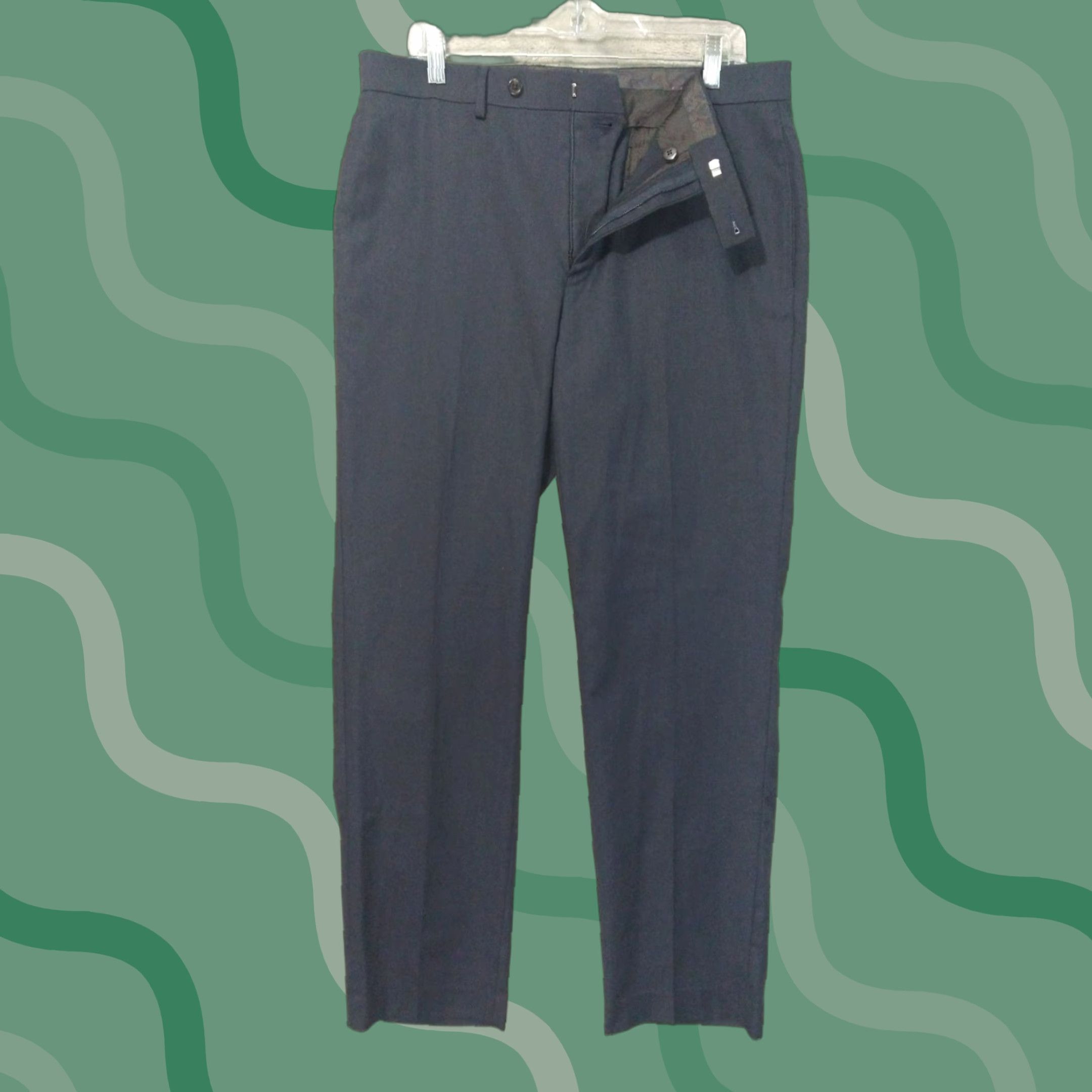 Ralph Lauren Ralph Lauren Dress Pants Mens 34x32 Blue Straight Leg Mid Rise Flat Front Dress Pants Mens Regular Blue 34 Inseam 32 Pants Size US 34 / EU 50 - 1 Thumbnail