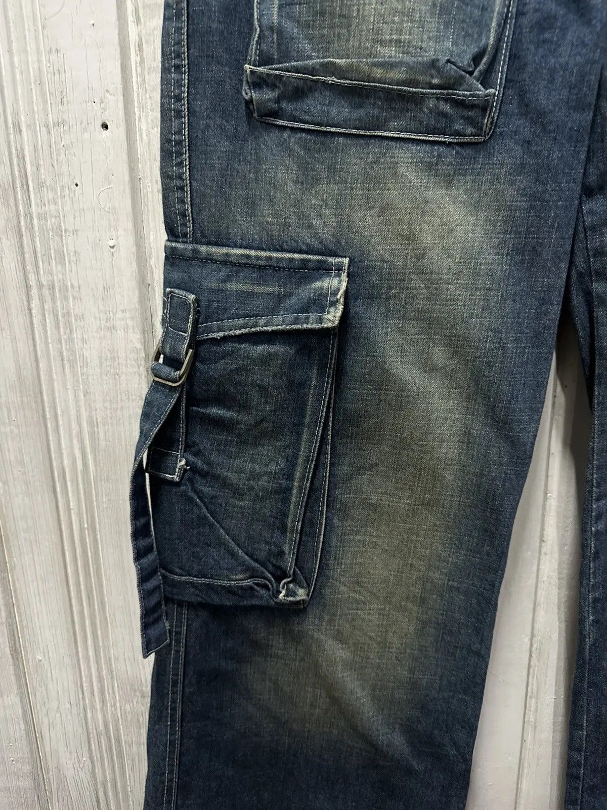 Marc by Marc Jacobs SICKS💥VINTAGE MARC JACOB JAPAN WIDE LEGS BONDAGE DENIM PANTS Size US 30 / EU 46 - 9 Thumbnail