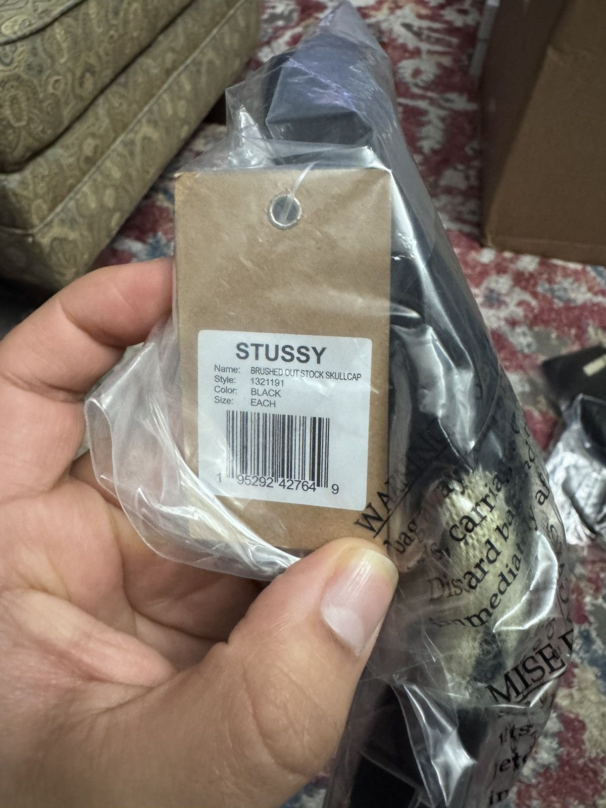 Stussy Stussy Brushed Out Stock Skullcap Black Size ONE SIZE - 4 Thumbnail