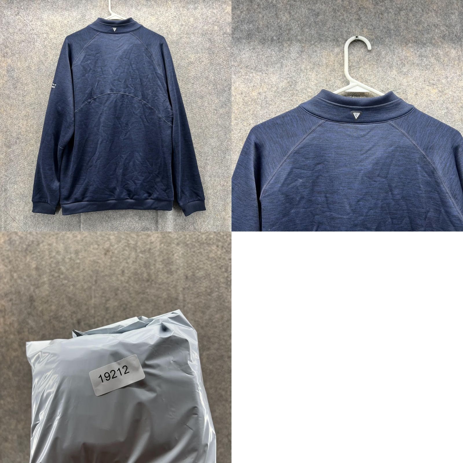Vintage VINTAGE Levelwear Sweater Men Large Adult Blue Navy 1/4 Zip Pullover Mclaren (Note: vintage flag states No) Size US L / EU 52-54 / 3 - 9 Thumbnail