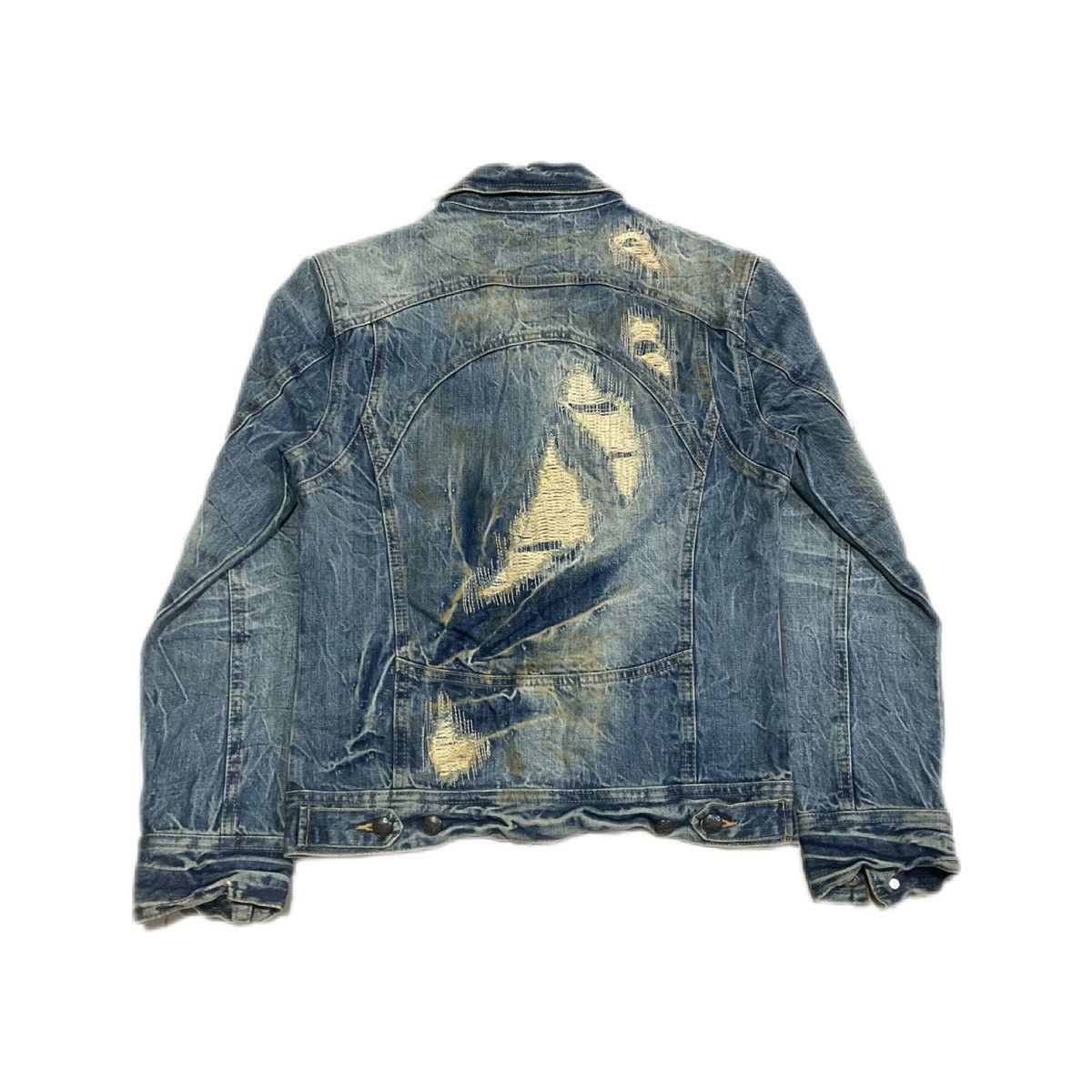 14th Addiction × If Six Was Nine × Le Grande Bleu (L.G.B.) 🔥Y2K Archived Midas Boro Mud Wash Denim Jacket Size US L / EU 52-54 / 3 - 5 Thumbnail