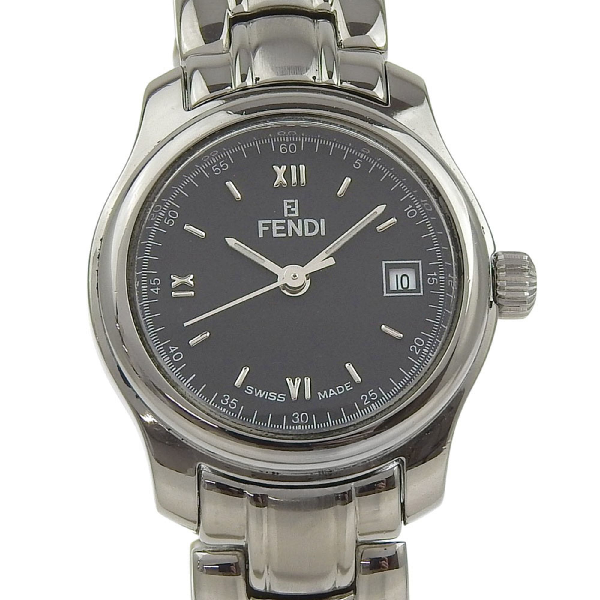 Fendi Fendi Olologi Watch 210L Stainless Steel Quartz Analog Display Black Dial Women's Size ONE SIZE - 1 Thumbnail