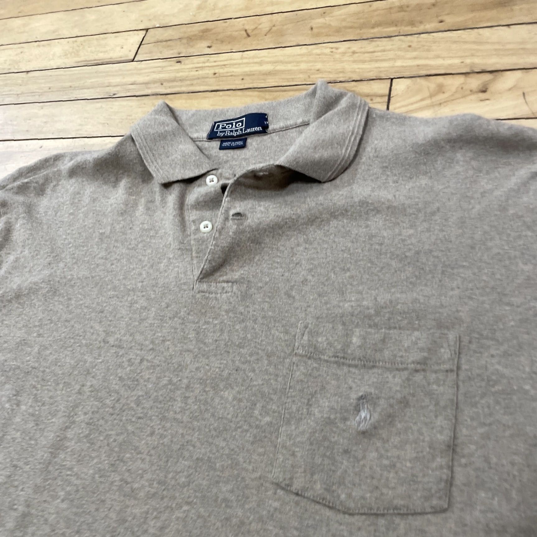 Polo Ralph Lauren VINTAGE Polo Ralph Lauren Mens L Brown Tan Western Rugby Pocket Collared Polo Shirt L Size US L / EU 52-54 / 3 - 3 Thumbnail