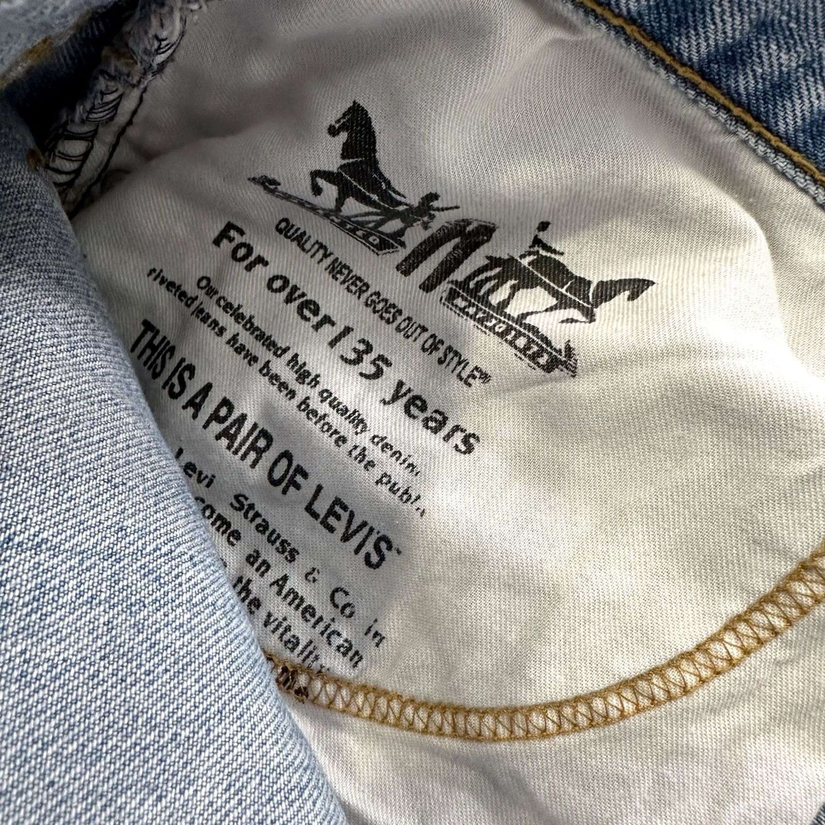 Levi's Levi's 550 Jeans Straight Jeans Mens 40x31 Light Blue Cotton Denim Regular 5-Pocket Vintage No Size US 40 / EU 56 - 6 Thumbnail