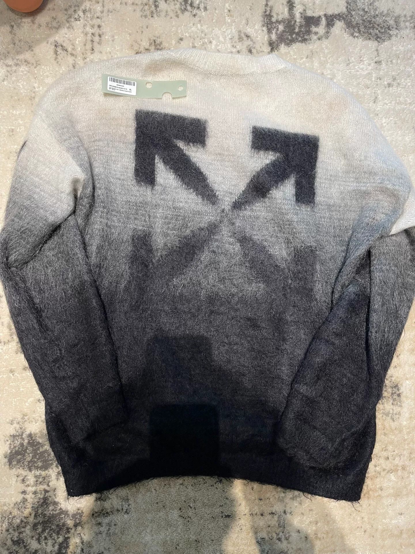 Off-White off white mohair logo sweater Size XL / US 12-14 / IT 48-50 - 1 Thumbnail