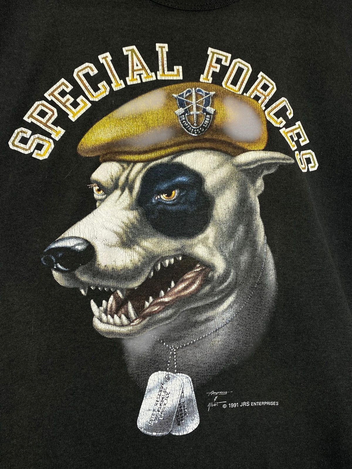 Vintage 90s JRS Enterprises Special Forces T-Shirt Single Stitch USA Size US M / EU 48-50 / 2 - 4 Thumbnail