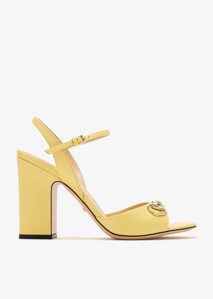 Gucci oc11z0126 Women's Horsebit Sandals in Yellow Size US 9.5 / IT 39.5 - 1 Thumbnail