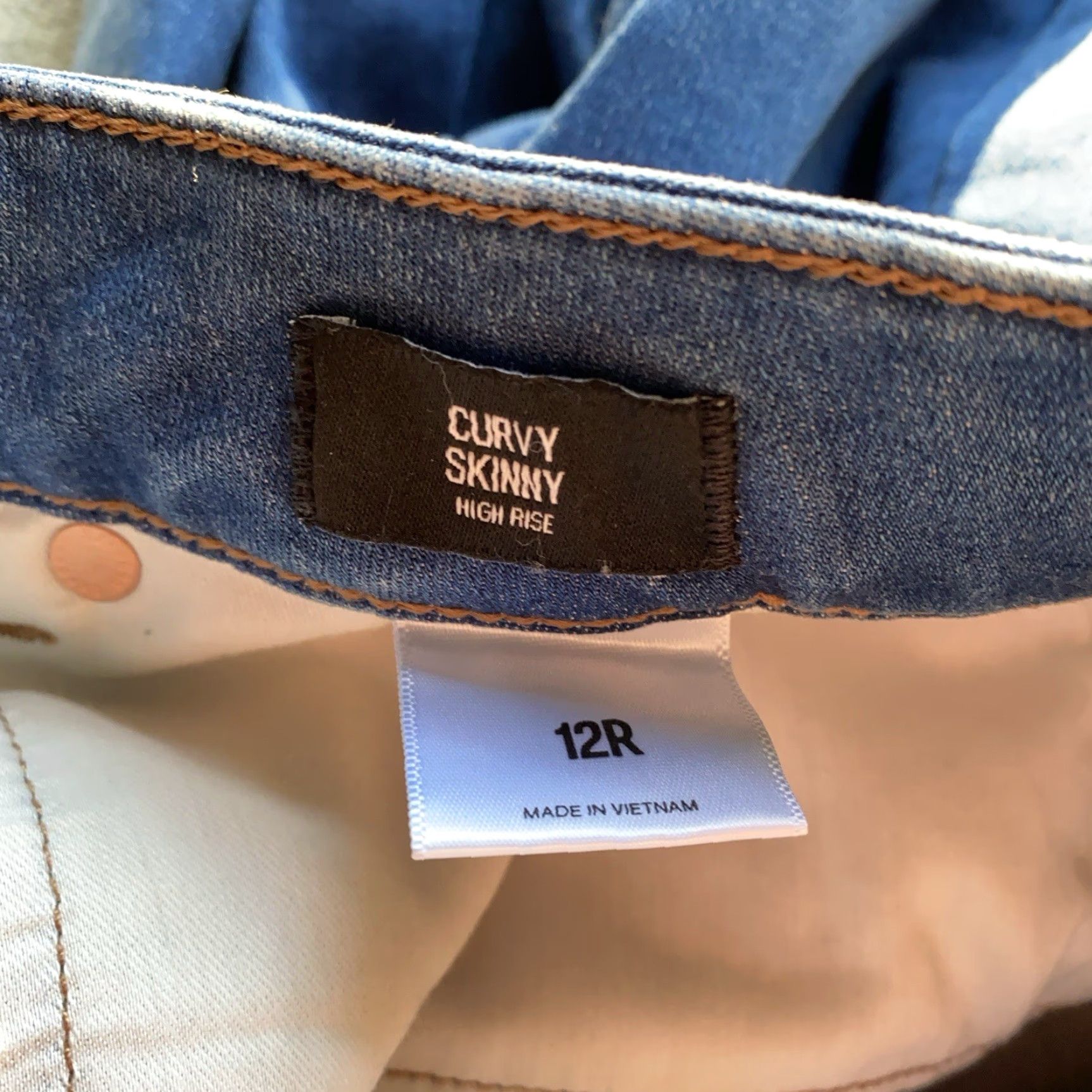 Express Express Jeans Skinny Womens 12R High Rise Stretch Distressed 5-Pocket Denim Blue Modern Winter Summer Spring Fall New with tags Size 34" / US 12 / IT 48 - 7 Thumbnail