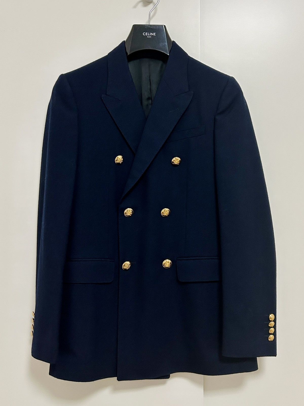 Hedi Slimane CELINE BY HEDI SLIMANE 20SS NAVY BLAZER Size 44L - 6 Thumbnail