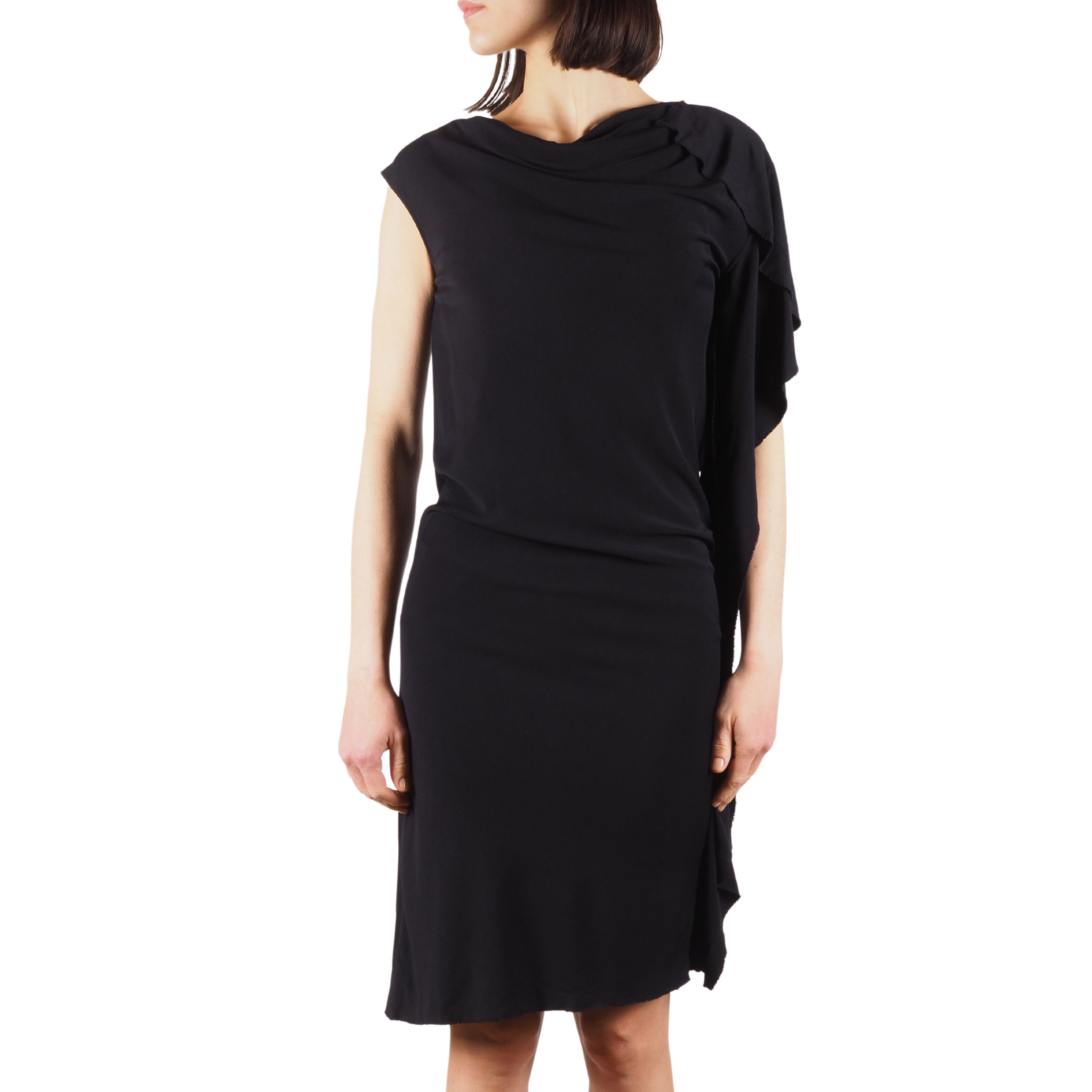 Salvatore Ferragamo Salvatore Ferragamo Black Viscose Knee Length Dress Size M / US 6-8 / IT 42-44 - 1 Thumbnail