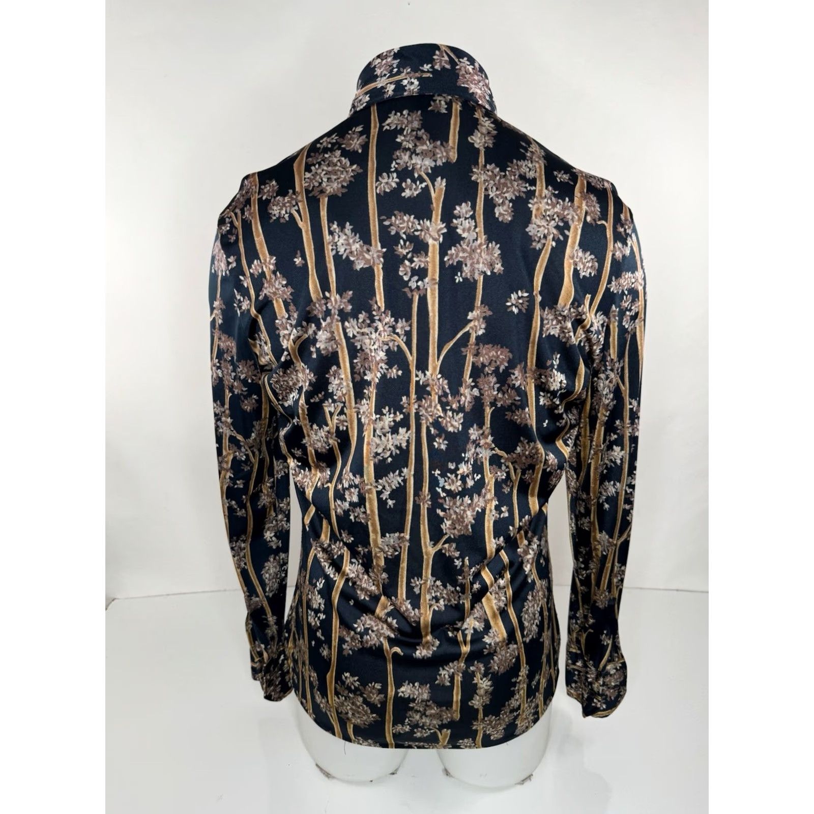 Vintage NIK NIK Italy Floral 60s 70s Vintage Disco Collar Mens S/M Shirt Size US M / EU 48-50 / 2 - 4 Thumbnail