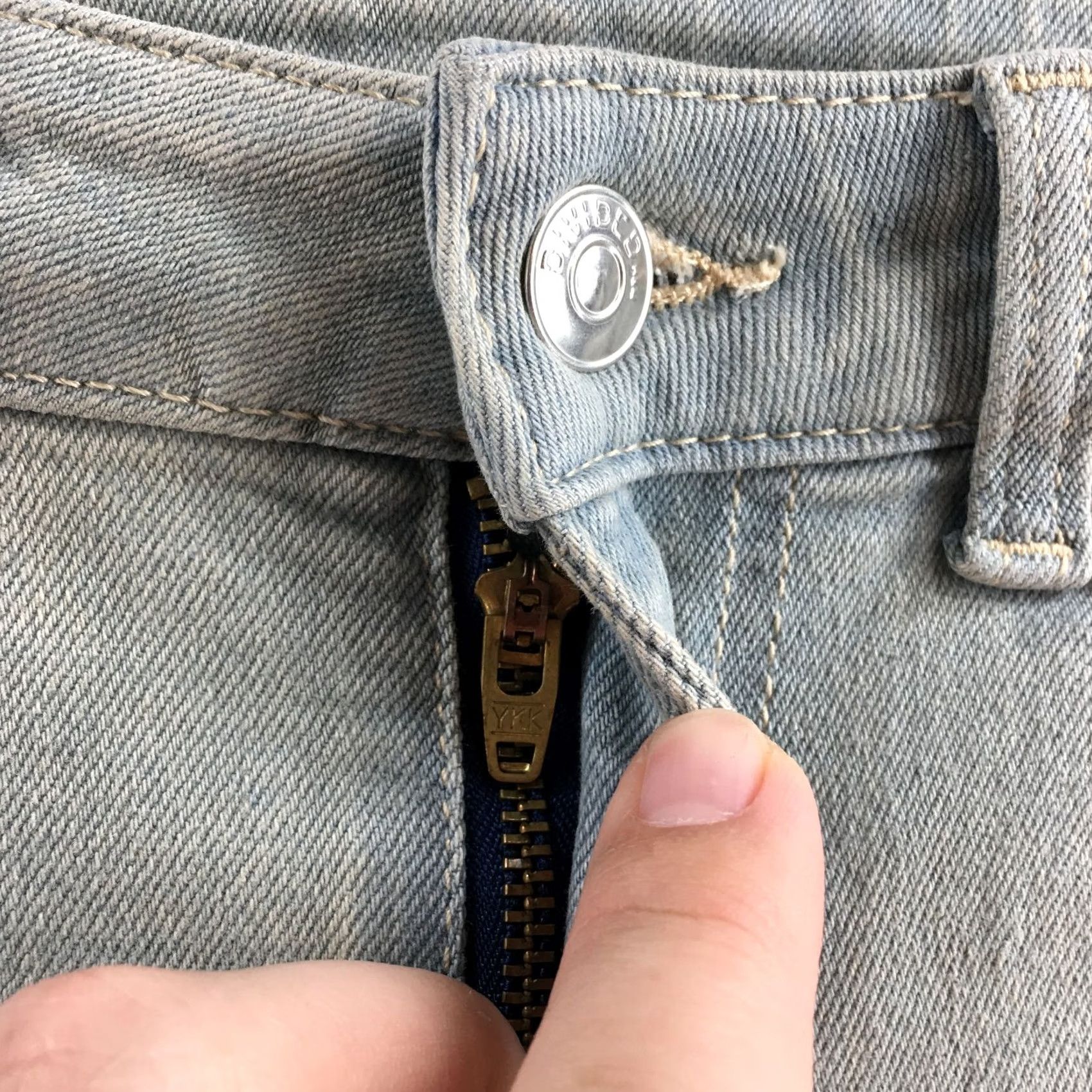 H&M Divided by H&M Flared Jeans Womens 4 Blue Denim Cotton Blend Mid Rise Zip Fly Jeans Women Regular Blue 90s Classic Mens Womens Girls Size 27" / US 4 / IT 40 - 7 Thumbnail