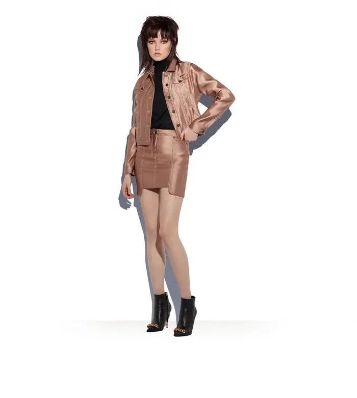 Tom Ford o1loc1c0724 GCD058 Mini Skirt in Beige Size 25" / US 0 / IT 36 - 2 Thumbnail