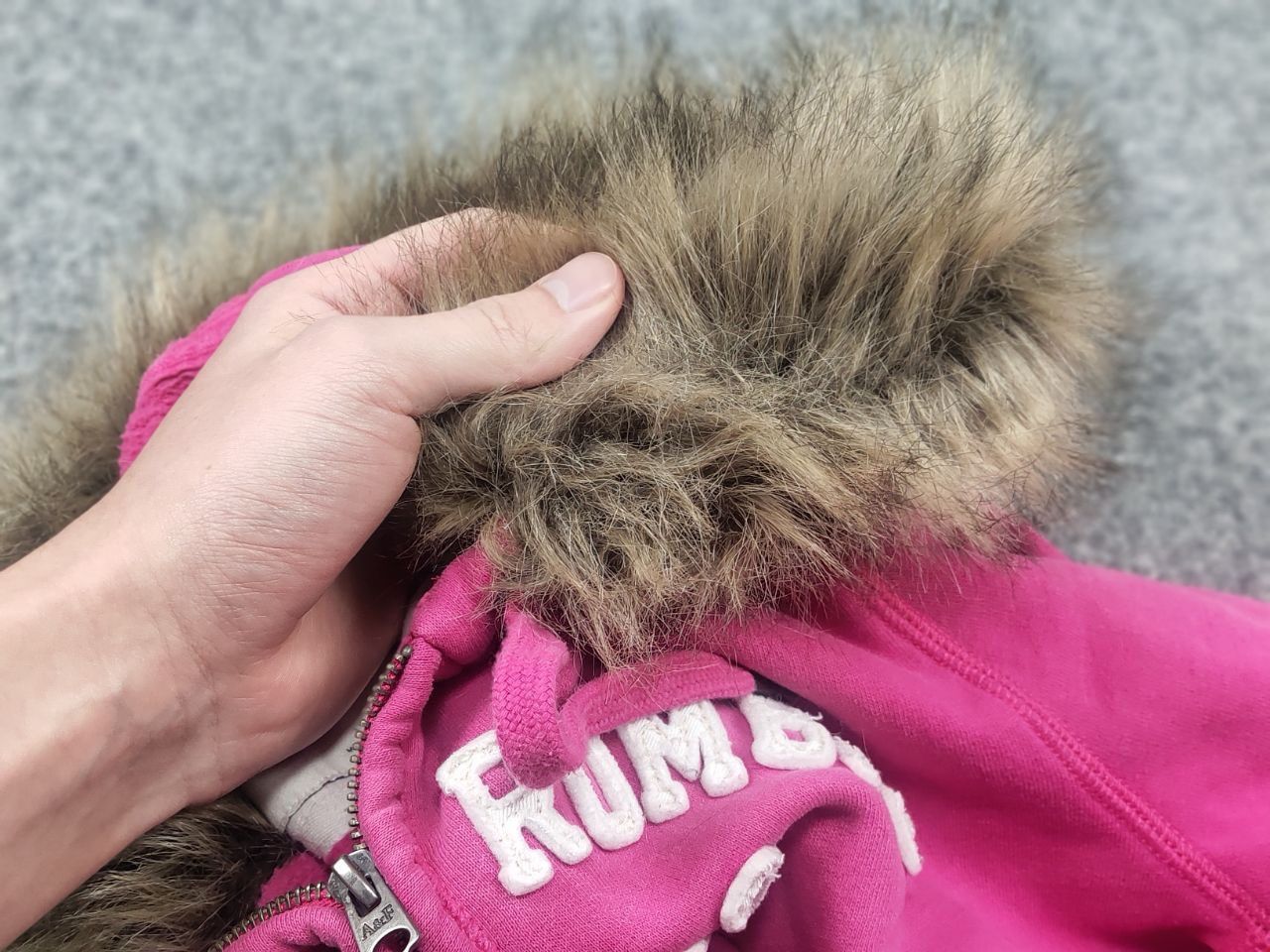 If Six Was Nine Rare Vintage Abercrombie Fur Zip Hoodie if six was nine Y2K Size L / US 10 / IT 46 - 16 Thumbnail