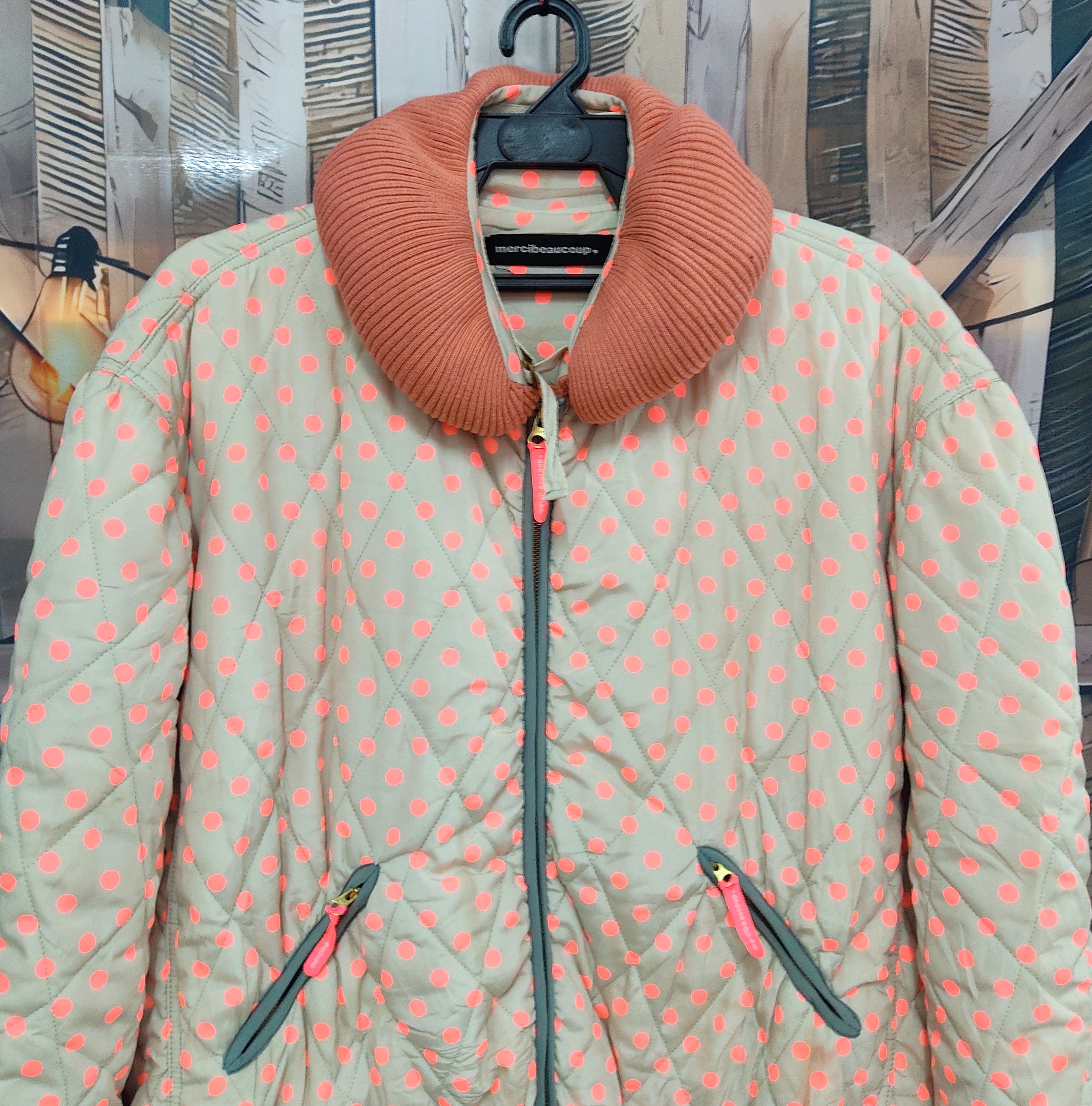 Issey Miyake MERCIBEAUCOUP Polkadots Quilted Jacket Size L / US 10 / IT 46 - 2 Thumbnail