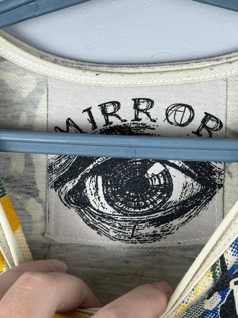 Vintage Vintage Avant Garde AOP Mirror Indian Print T Shirt Size US L / EU 52-54 / 3 - 6 Thumbnail