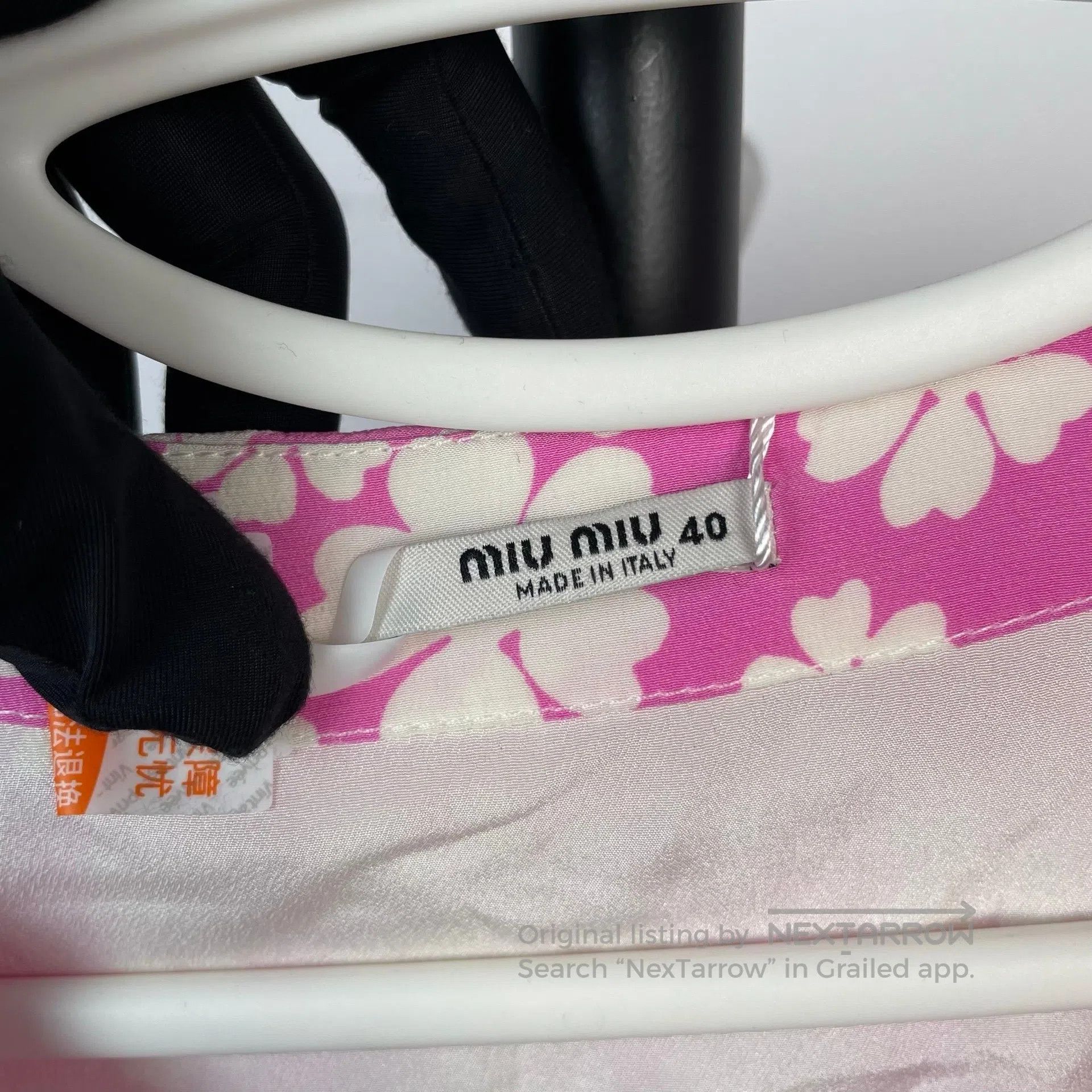 Miu Miu Miu Miu Pink mulberry silk floral print dress Miu Miu styl Size S / US 4 / IT 40 - 4 Thumbnail