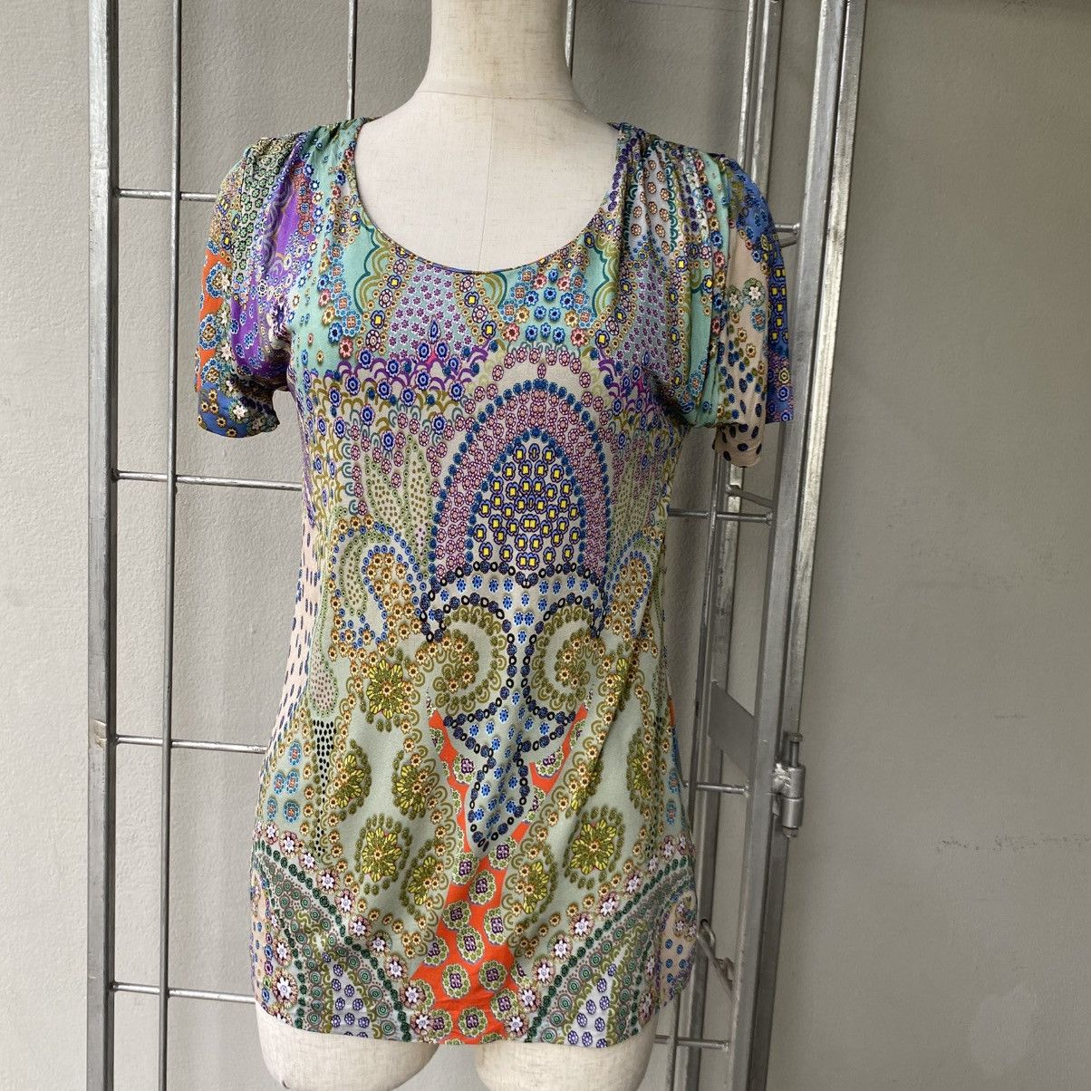 Etro ETRO Milano Multicolor Paisley Print Scoop Neck Top Size M / US 6-8 / IT 42-44 - 19 Thumbnail