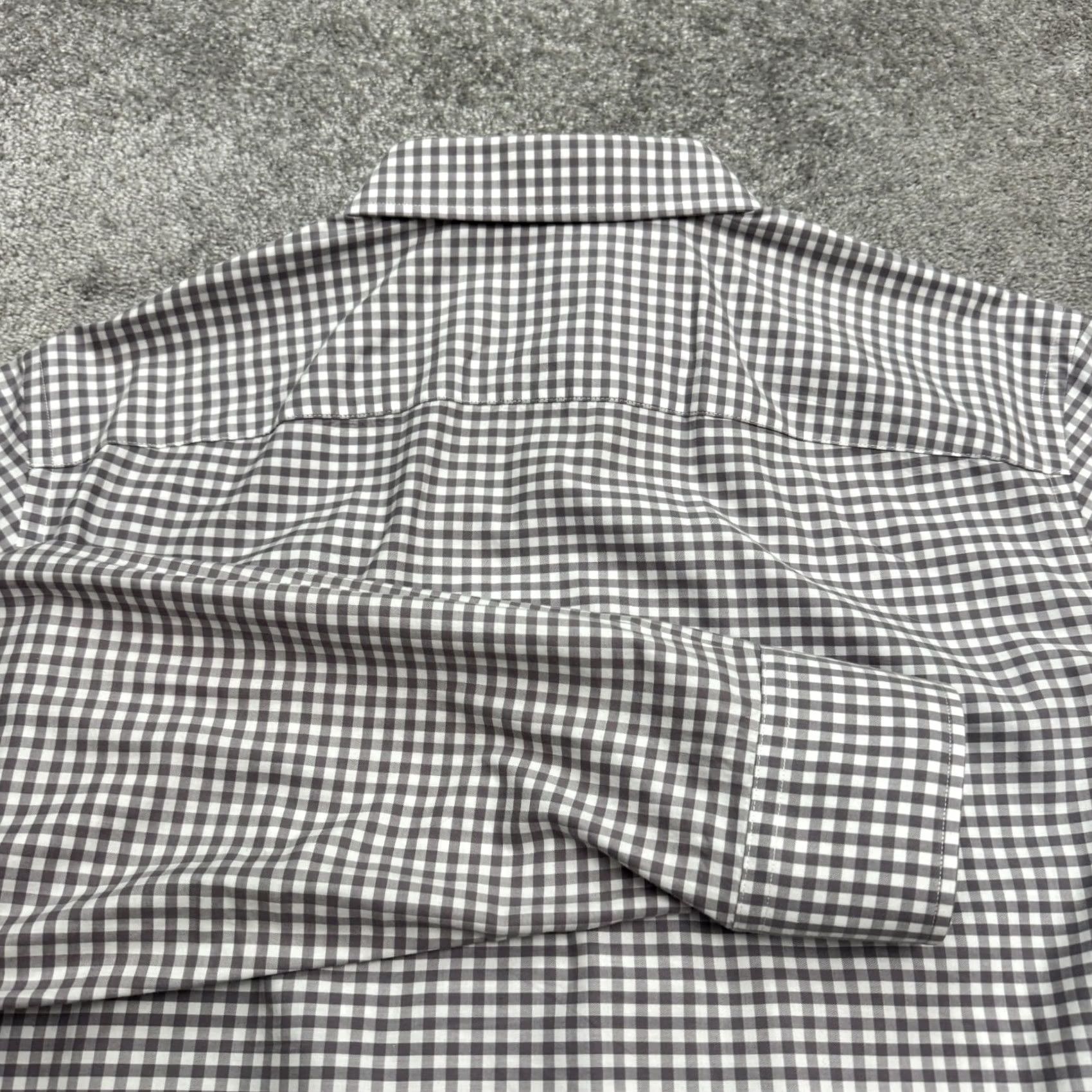 UNTUCKit UNTUCKit Slim Fit Button Down Shirt Mens XL Gray Gingham Check Cotton Slide-Through Shirt Open-Layout: Button-Up, Classic, Preppy, Designer Size US XL / EU 56 / 4 - 4 Thumbnail