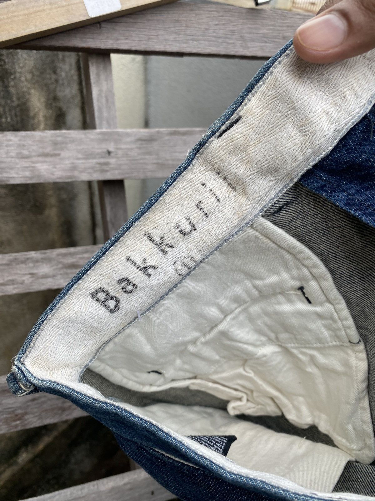 45rpm ❗️Vintage 45RPM 3/4 Japanese Denim Pants with Button Leg Size US 29 - 11 Thumbnail