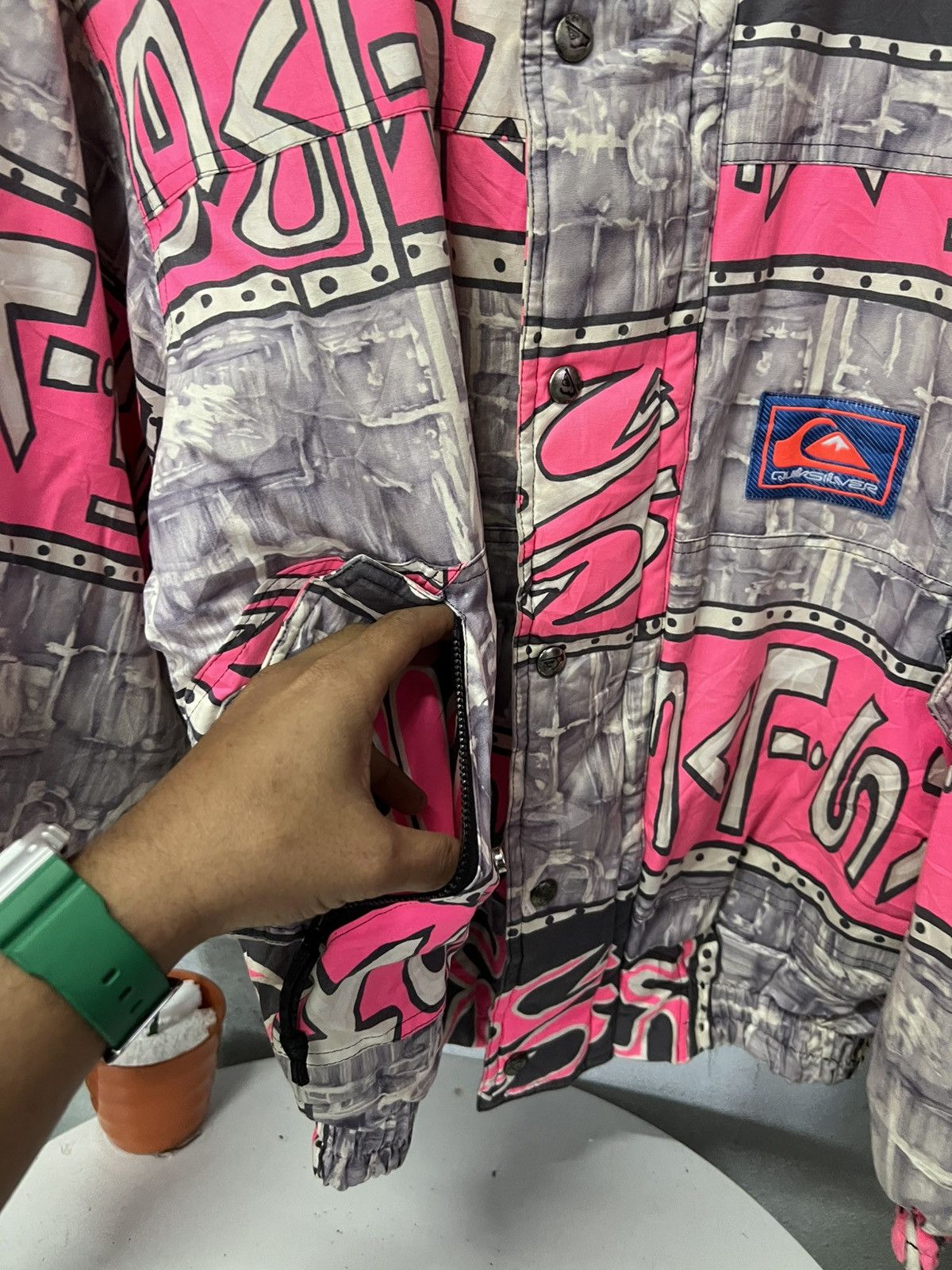 Quiksilver × Vintage RARE QUIKSILVER SKI BOMBER JAVKET SKI Size US L / EU 52-54 / 3 - 3 Thumbnail