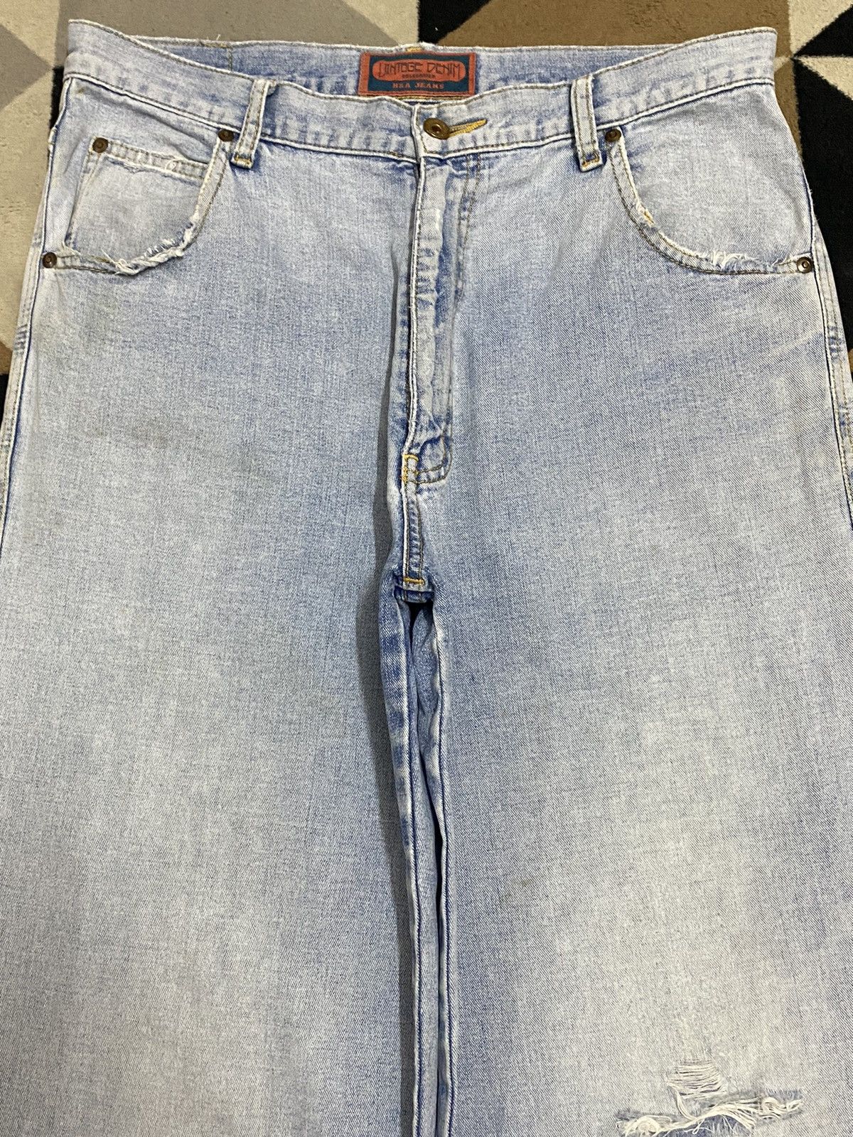 Japanese Brand Vintage Japanese Brands Faded Wash Distressed Baggy Jeans Size US 34 / EU 50 - 3 Thumbnail