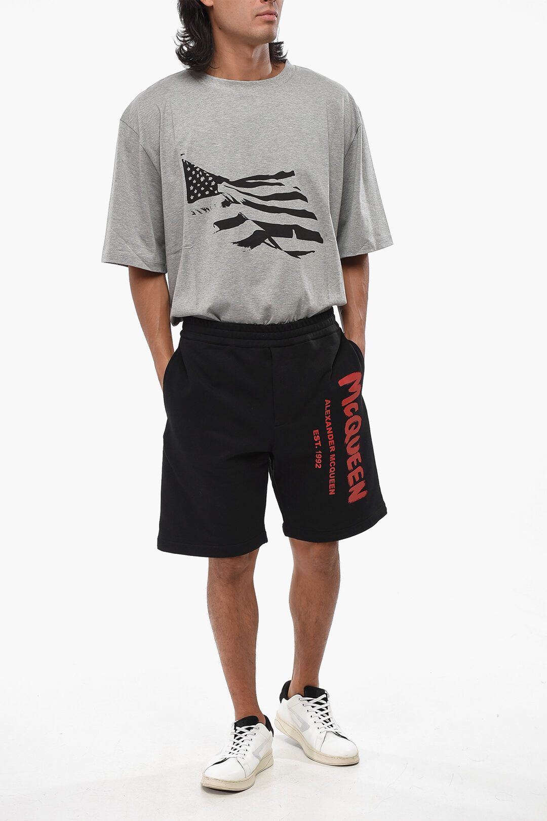 Alexander McQueen og1mm0925 Brushed Cotton Short in Black Size US 32 / EU 48 - 4 Thumbnail
