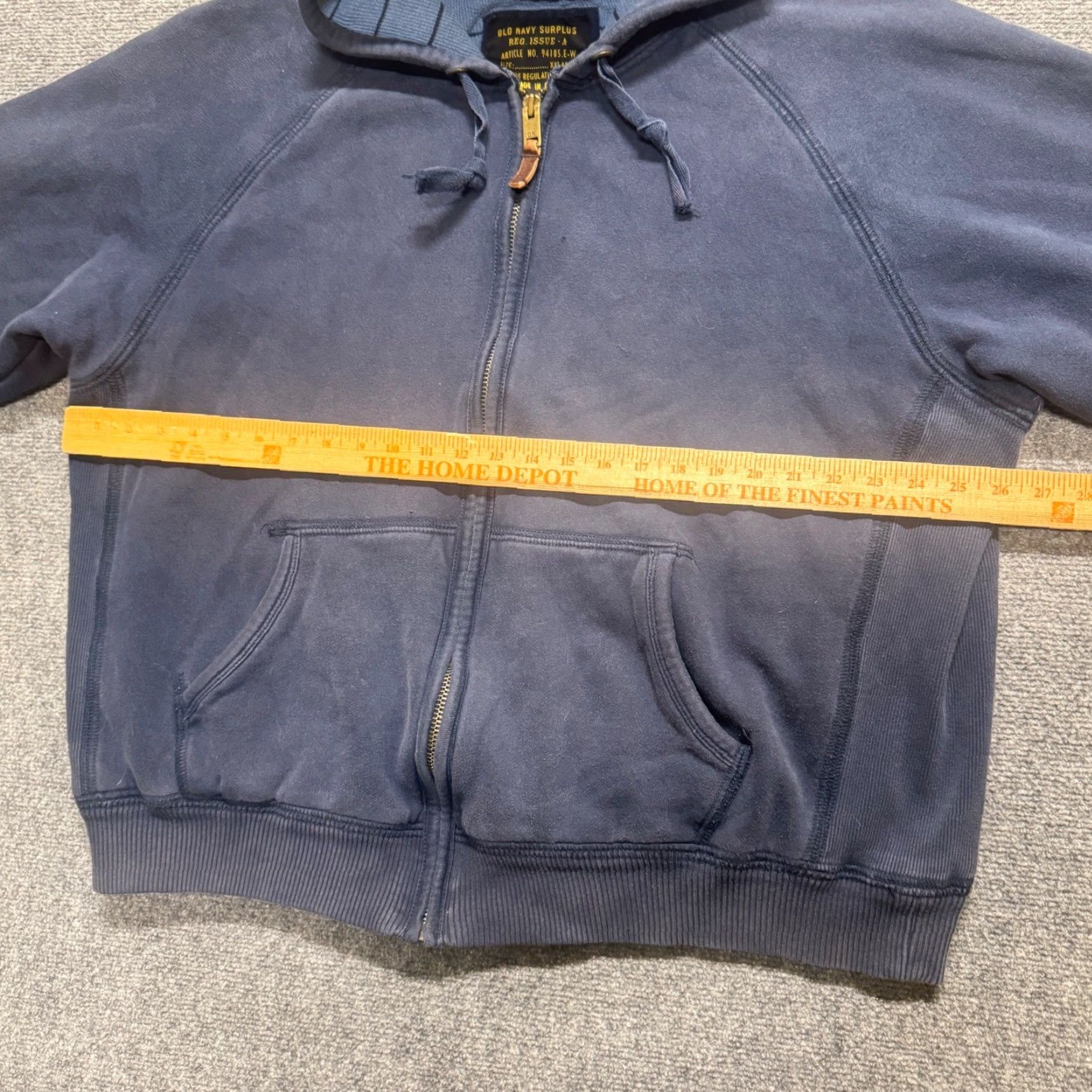 Old Navy VINTAGE Old Navy Jacket 2XL Blue Mens Full Zip Thermal Lined Cotton Windbreaker Stained Surplus Distressed 2XLT Adult Mens Size US XXL / EU 58 / 5 - 7 Thumbnail
