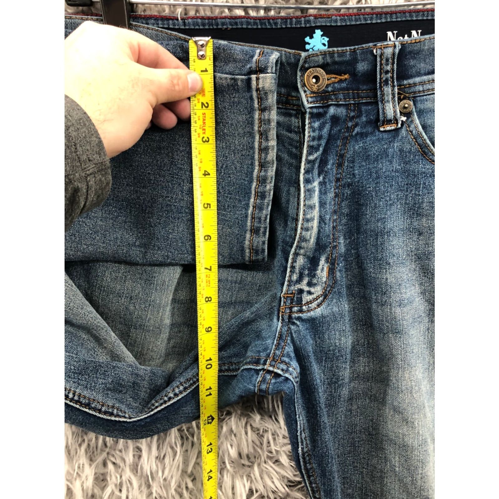 Nat Nast Nat Nast Jeans Size 30x30 Mens Mid Rise Straight Blue Denim Stretch Jeans Size US 30 / EU 46 - 5 Thumbnail