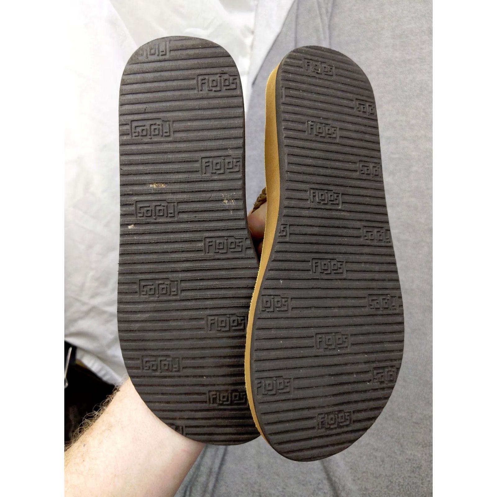 Vintage Flojos Sky Womens 4.5 35 Tan Braided Woven Flip Flops Casual Beach Sandals Size US 5 / IT 35 - 5 Thumbnail