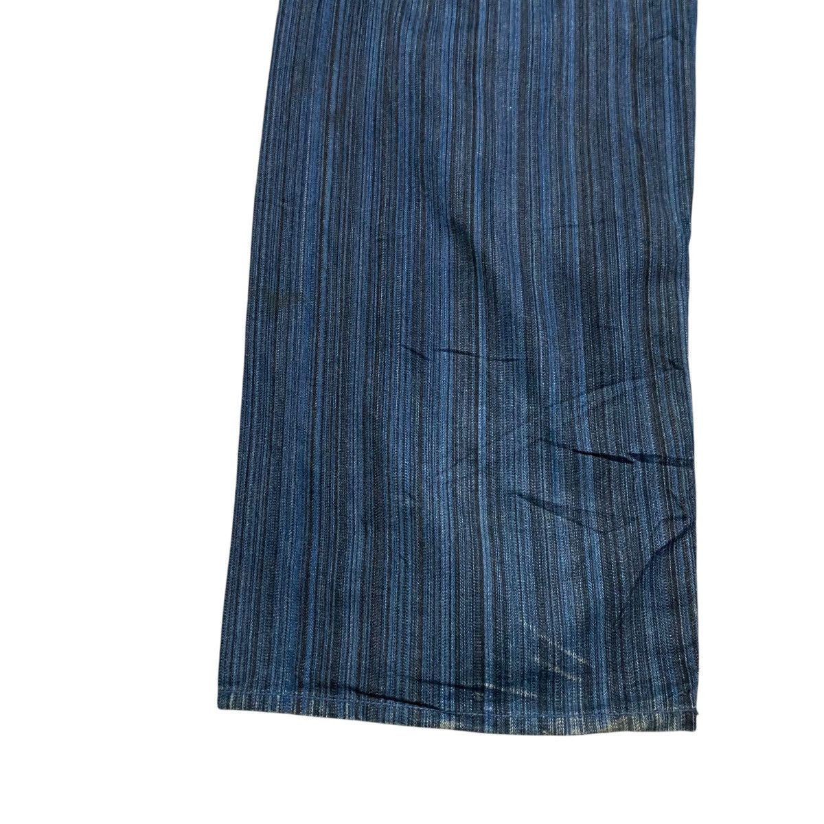 Japanese Brand Japanese Brand OPEN DICH Pinstripe Denim Baggy Jeans Size US 33 - 14 Thumbnail