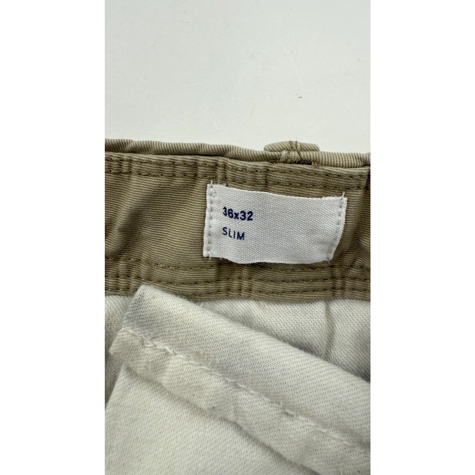 Gap GAP Pants Mens 36x32 Beige Slim Fit Chino Casual Stretch Cotton Blend Trousers Size US 36 / EU 52 - 4 Thumbnail