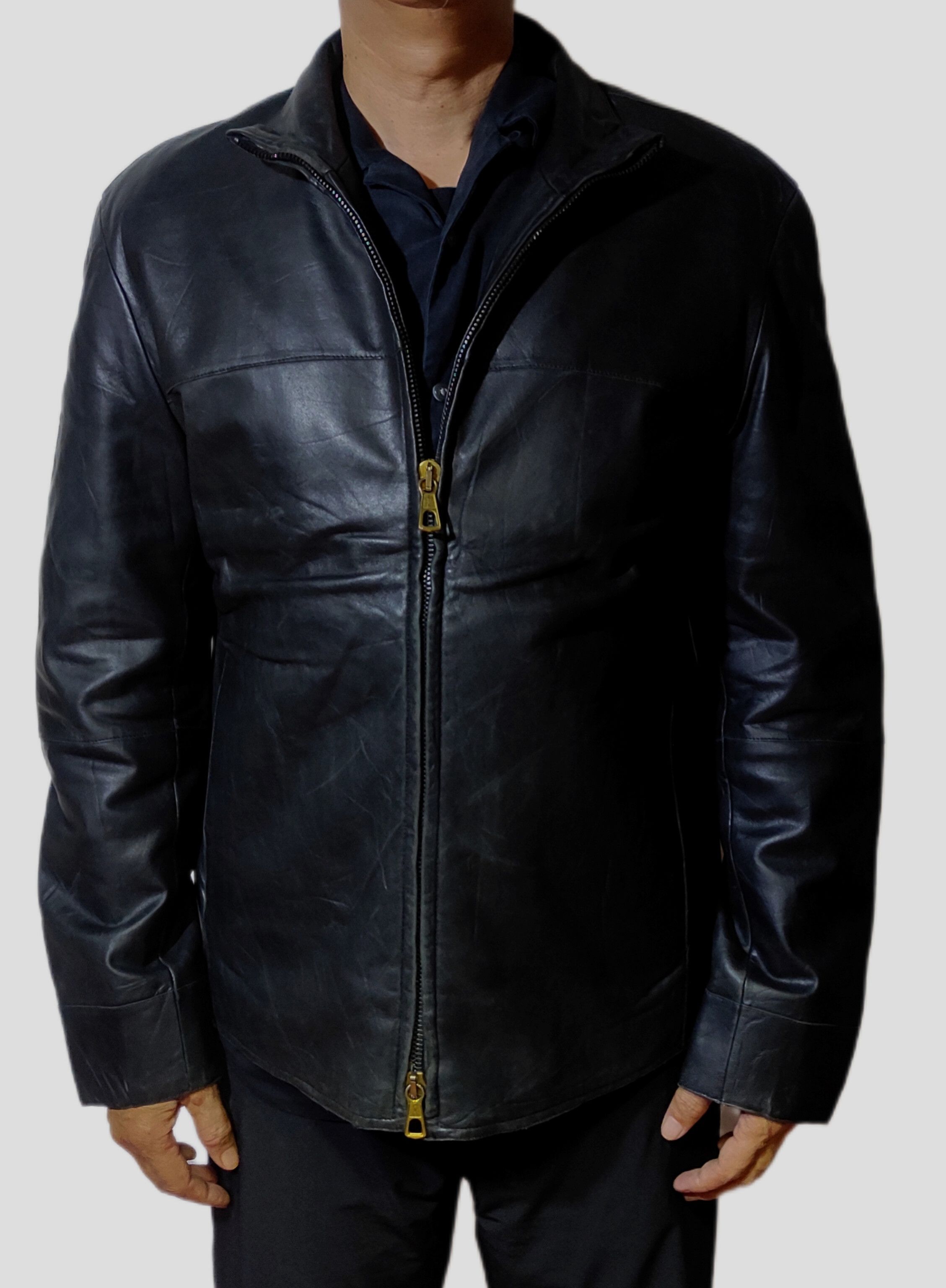 Armani Armani Collezioni Leather Classical Jacket Size US L / EU 52-54 / 3 - 5 Thumbnail