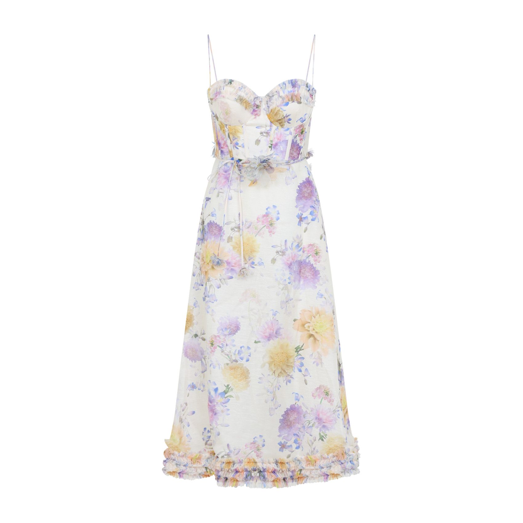 Zimmermann Zimmermann Luna Riffle Midi Dress Size S / US 4 / IT 40 - 1 Thumbnail