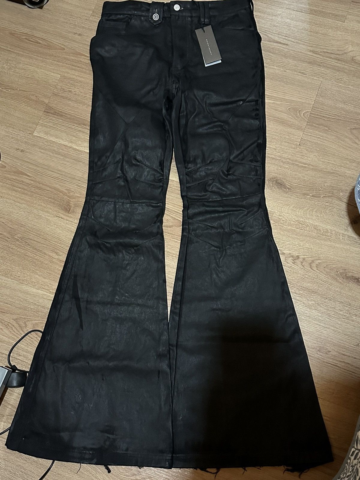 SHINE LUXURY SHINE LUXURY Morgenstar inserted flared pants | Grailed