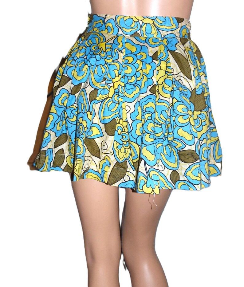 Other Twenty One Blue Yellow Floral Skirt S Size 25" / US 0 / IT 36 - 5 Thumbnail