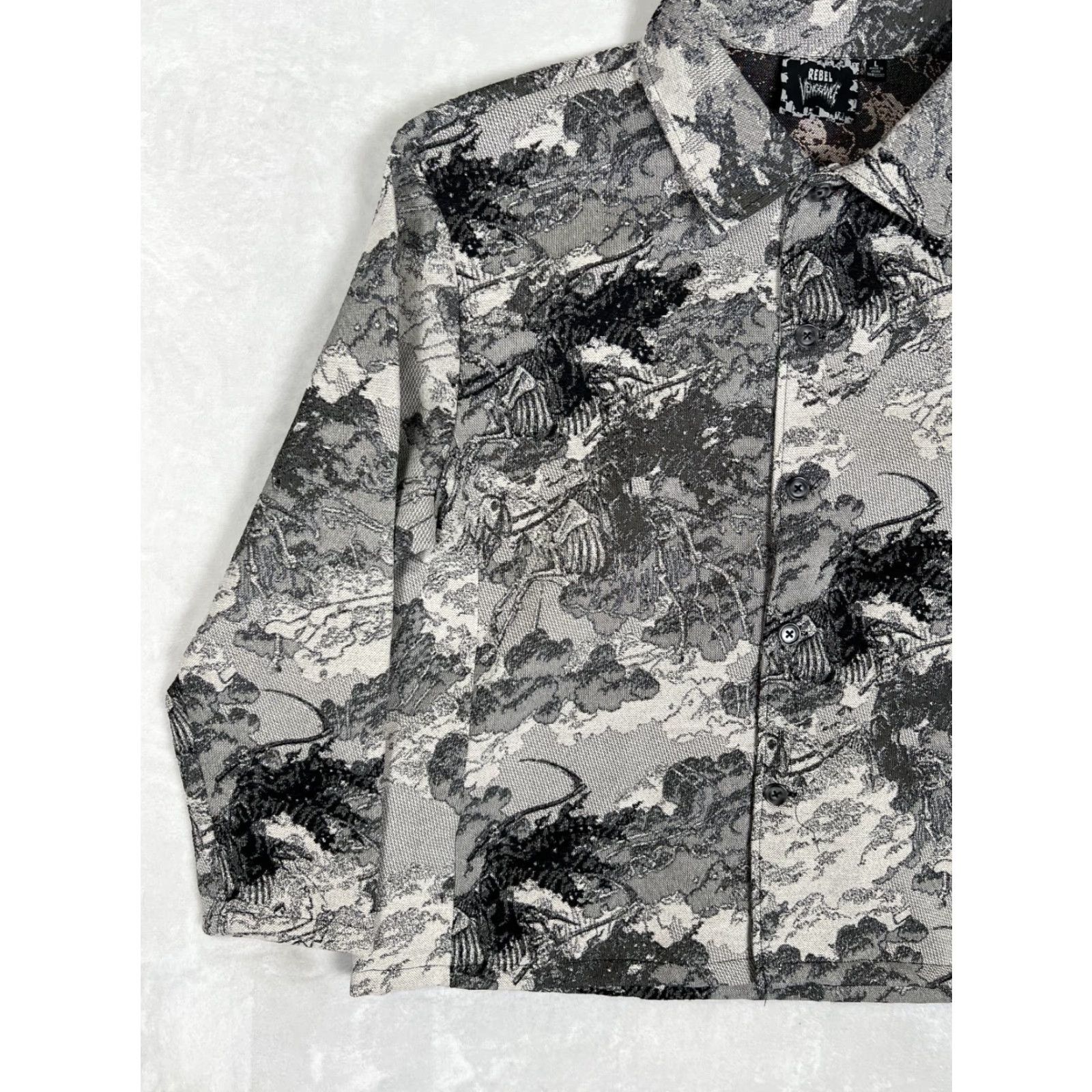 Vintage VINTAGE Rebel Vengeance Jacket Monochrome Black XL Men Overcoat Tapestry Apocalypse Horseman Nature Regular Size Large Size US XL / EU 56 / 4 - 2 Thumbnail