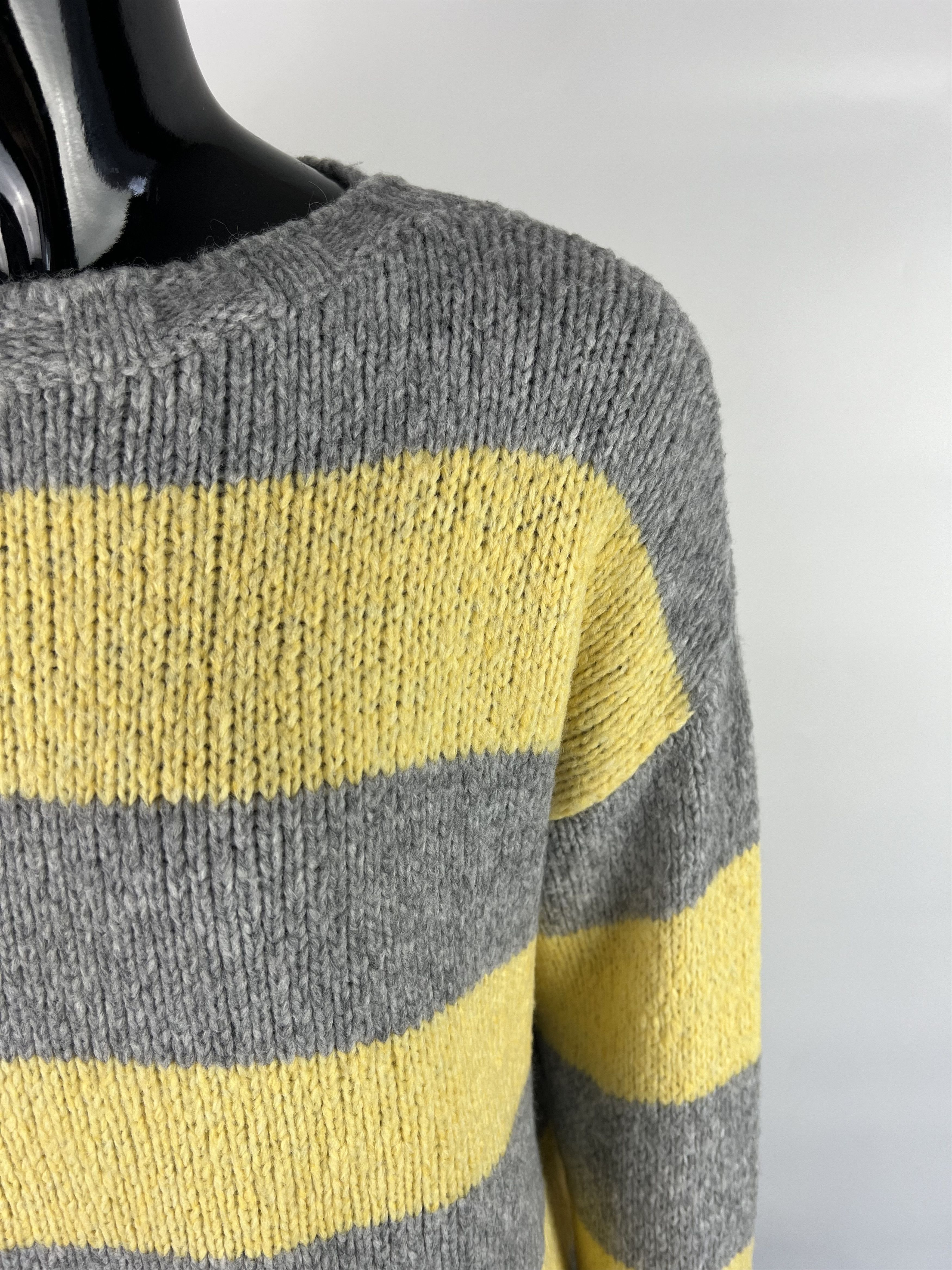 Designer Reken Maar Striped Wool Crew Neck Sweater Size S / US 4 / IT 40 - 4 Thumbnail