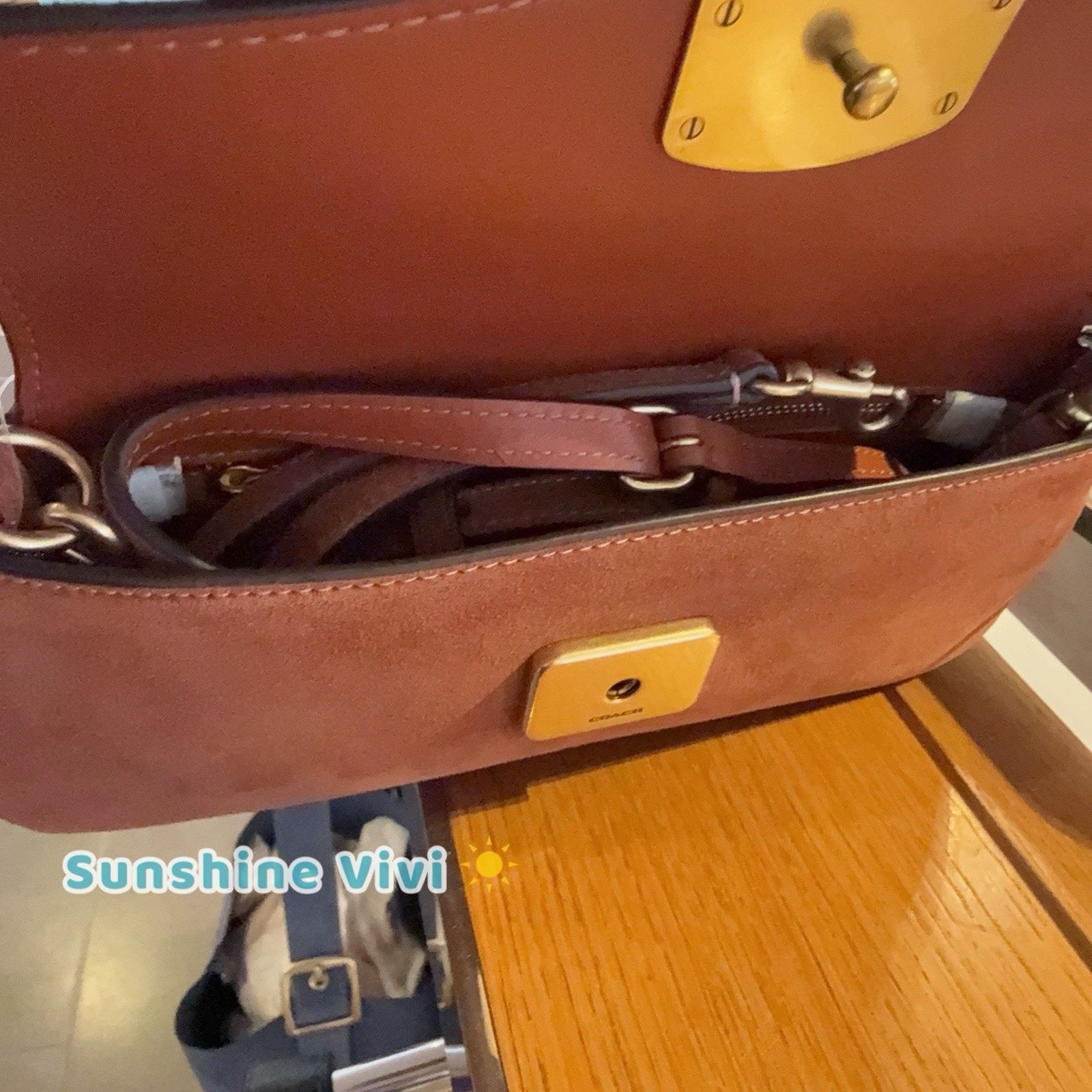 Coach NWT COACH Jet Suede Shoulder Bag Clay Crossbody CDZ74 Size ONE SIZE - 4 Thumbnail