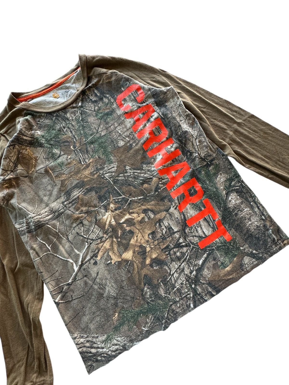 Carhartt Carhartt Long Sleeve Double Sided Woodland Camo Print Tee Size XL / US 12-14 / IT 48-50 - 2 Thumbnail