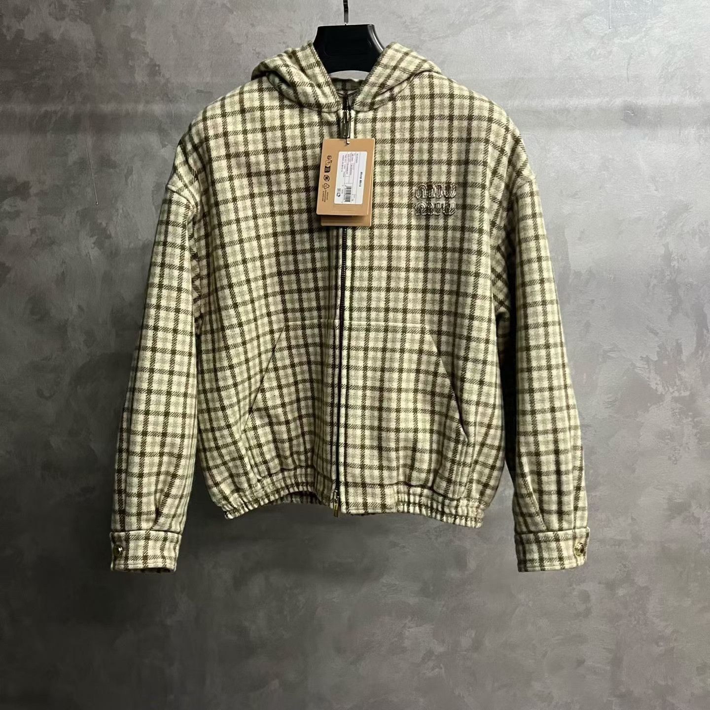 Miu Miu Miu Miu Retro Plaid Brown Jacket XS Women Size XS / US 0-2 / IT 36-38 - 1 Thumbnail