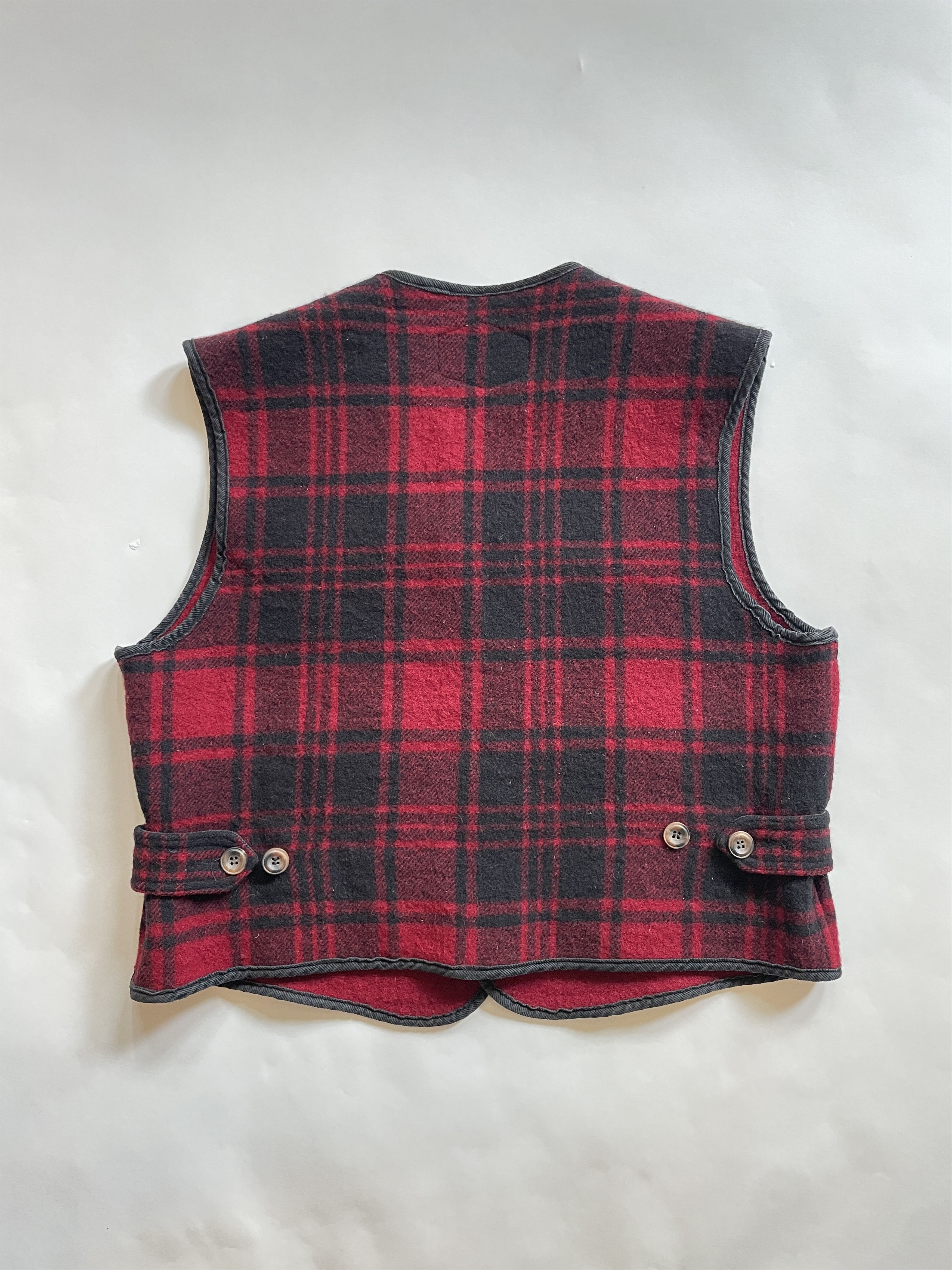 Woolrich Woolen Mills 1990s Woolrich Red Plaid Vest Size US L / EU 52-54 / 3 - 3 Thumbnail