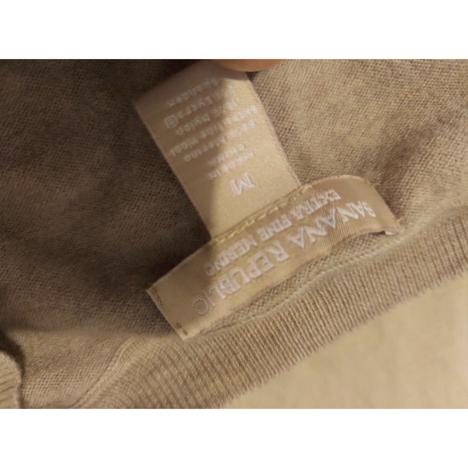 Banana Republic Womens Banana Republic Sweater Jacket Cardigan Wool Beig e M Medium Khaki Size M / US 6-8 / IT 42-44 - 3 Thumbnail