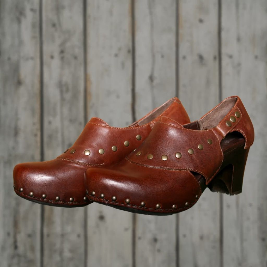Dansko VINTAGE Dansko Ryder Clog Brown Leather 3" Heel Women's US 10.5 EUR 41 Shoes Size US 11 / IT 41 - 1 Thumbnail
