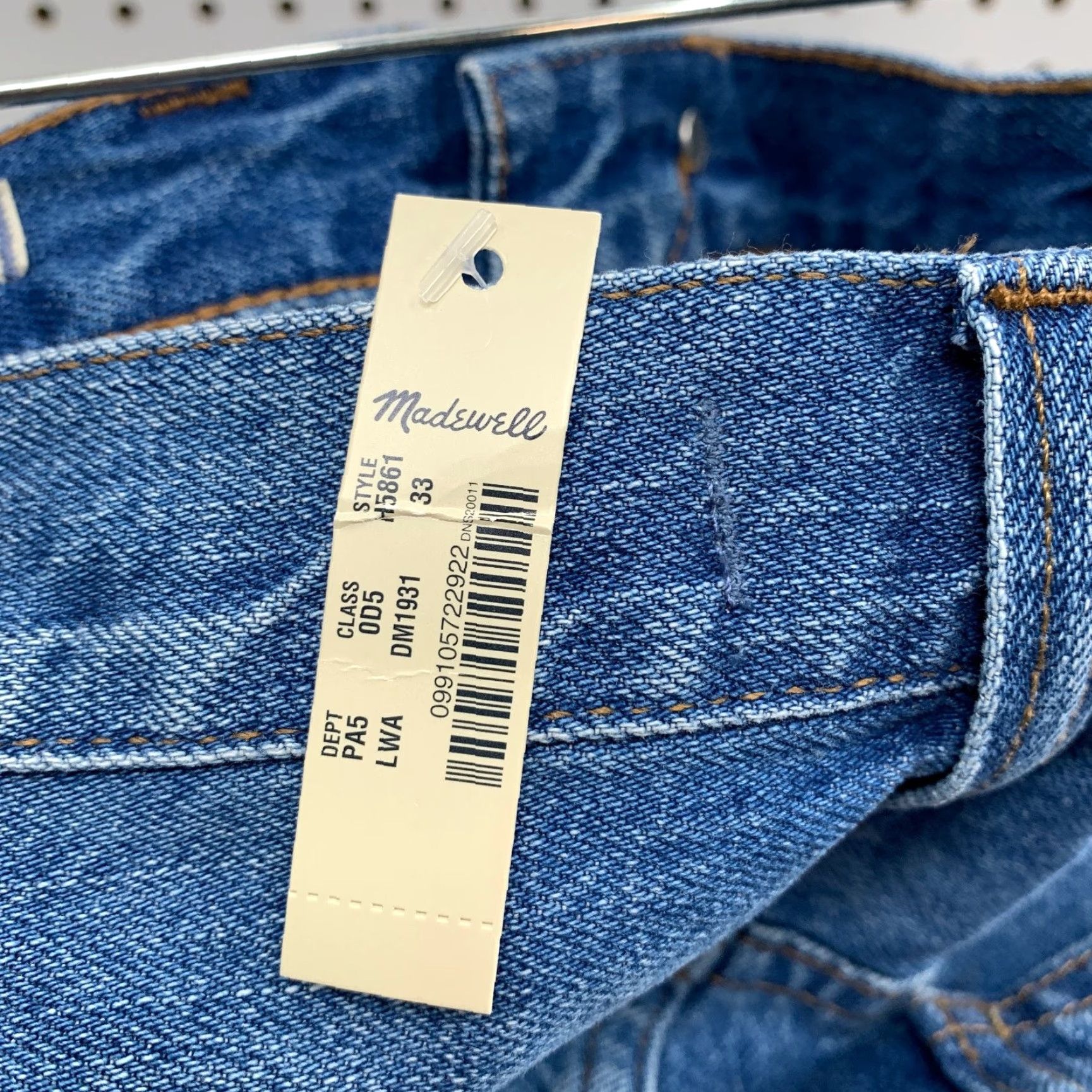 Madewell Madewell Denim A-Line Mini Skirt Womens 33 Blue Casual Rigid Denim NWT Size 24" / US 00 / IT 34 - 4 Thumbnail