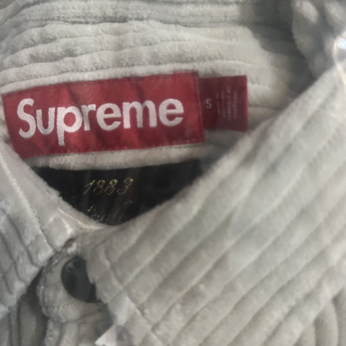 Supreme Supreme Wide Wale Corduroy Snap Shirt Natural Size: Small Size US S / EU 44-46 / 1 - 3 Thumbnail