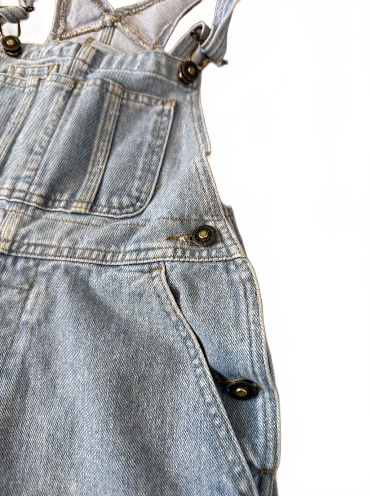 Designer Vintage Denim Overall Shorts - Classic Blue Size 26" / US 2 / IT 38 - 2 Thumbnail